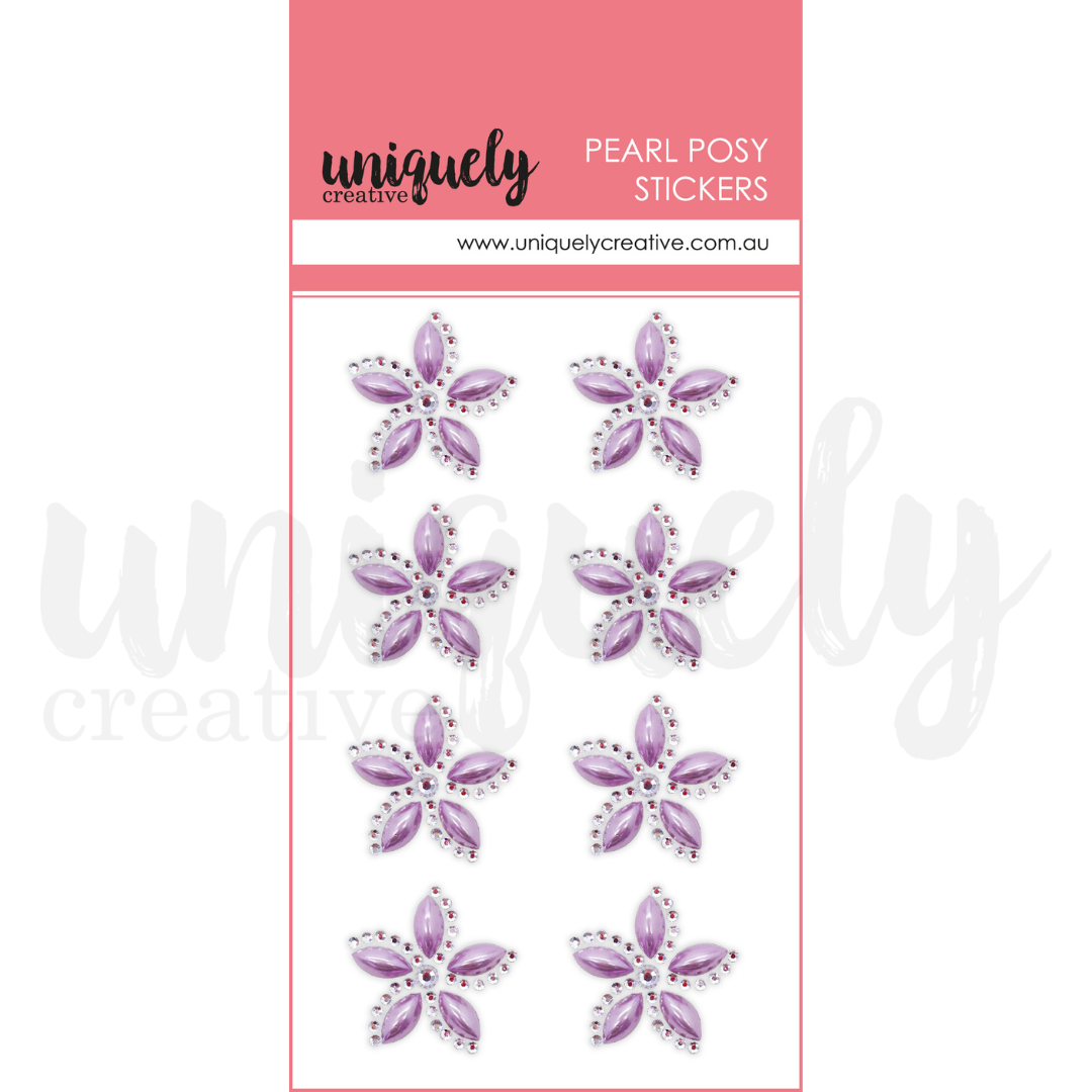 Uniquely Creative Pearl Posy Stickers Purple