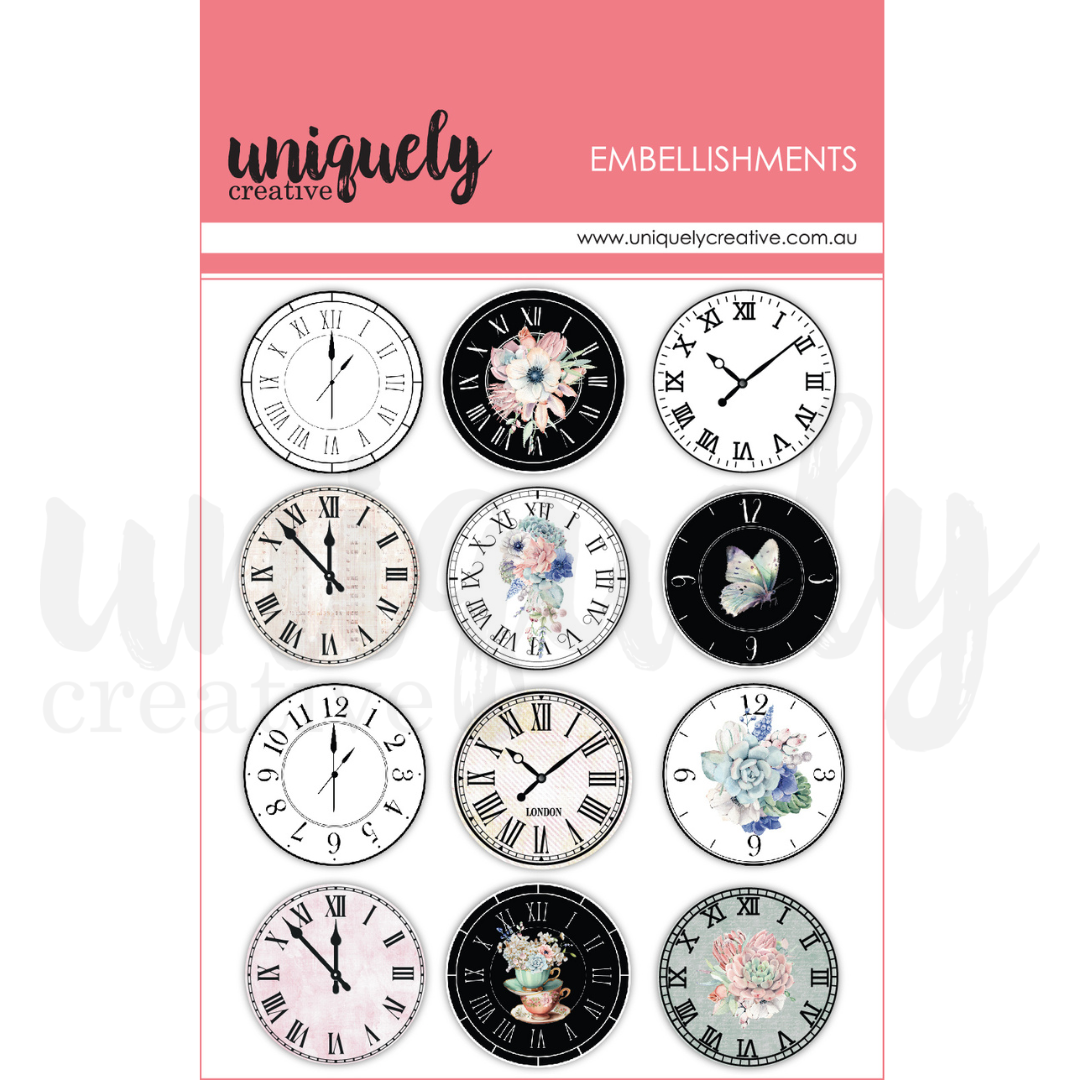Uniquely Creative Blossom and Bloom Wooden Clock Embellishments