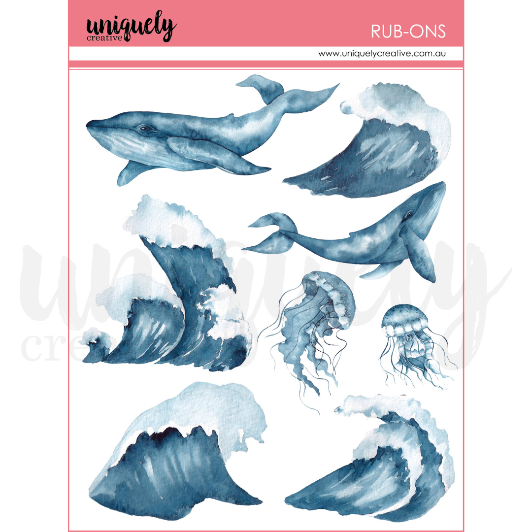 Uniquely Creative Ocean Rub Ons - Shades of Whimsy