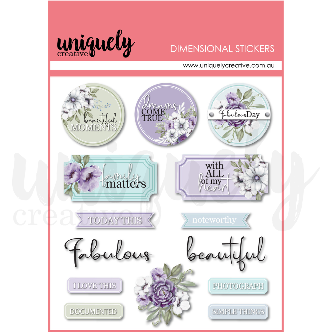 Uniquely Creative Dimensional Stickers Wisteria Lane