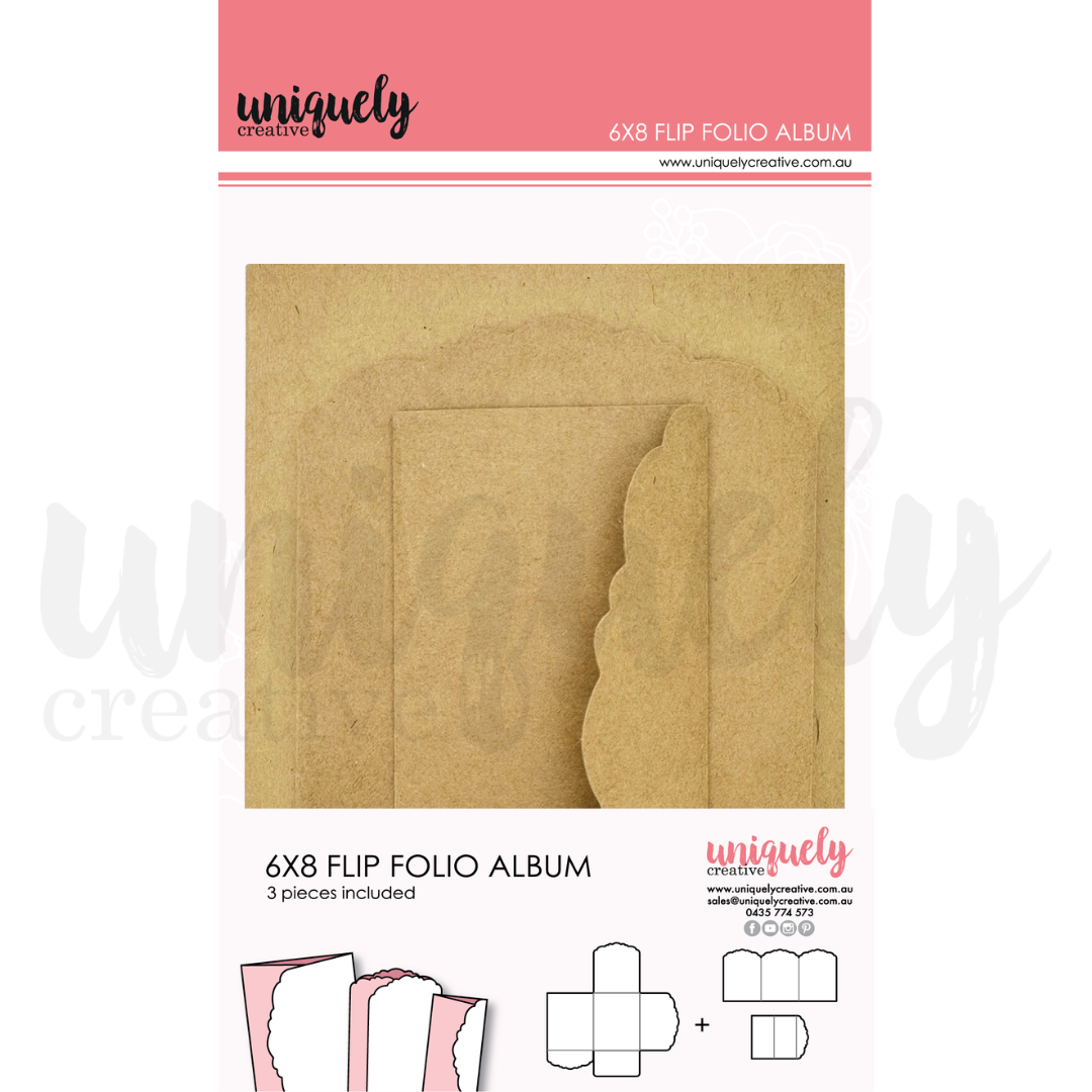 Uniquely Creative 6” x 8” Flip Folio Album - Kraft