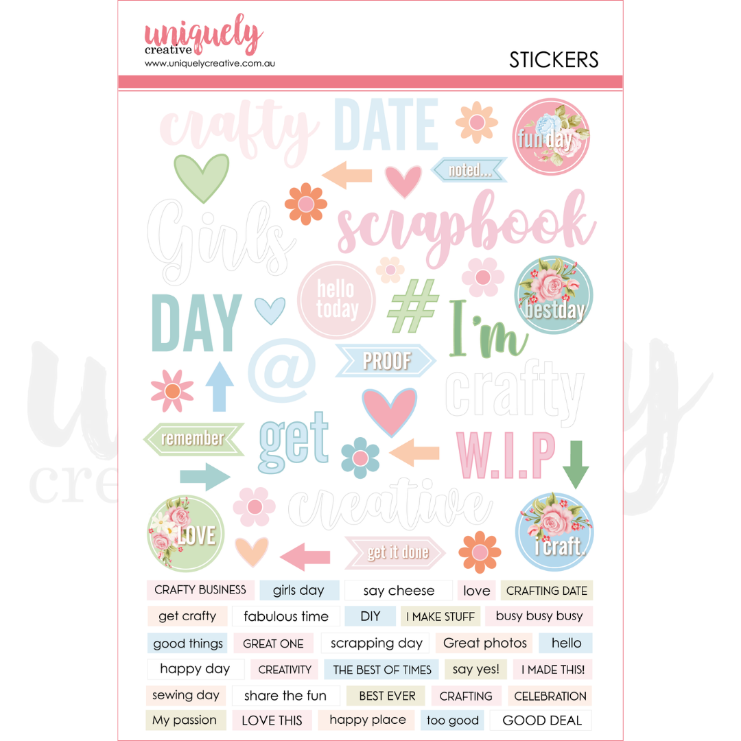 Uniquely Creative Puffy Stickers Patchwork Roses