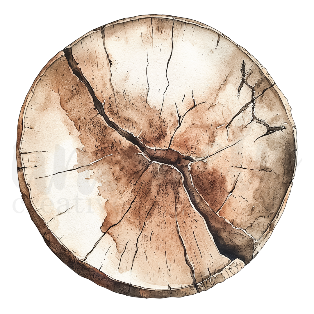 Uniquely Creative Tree Ring Slice Decorative Base Layer