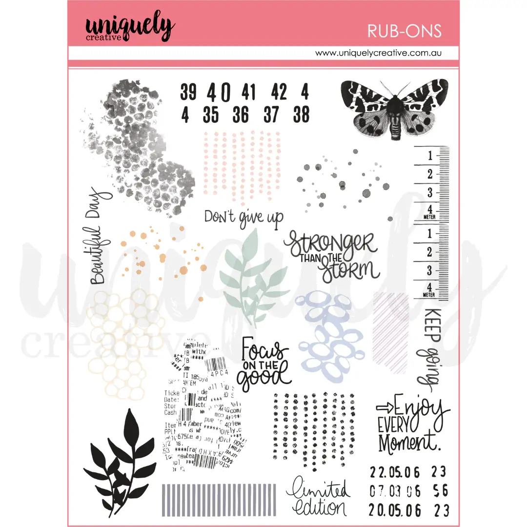 Uniquely Creative Rub Ons - Heart & Soul