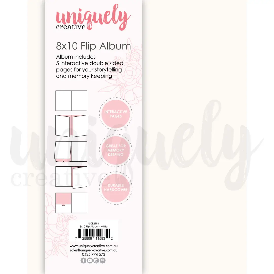 Uniquely Creative 8x18 Flip Album - White