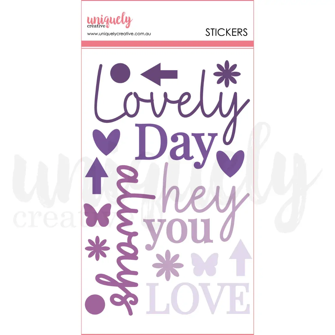 Uniquely Creative Ultraviolet Delight Felt Tile Stickers