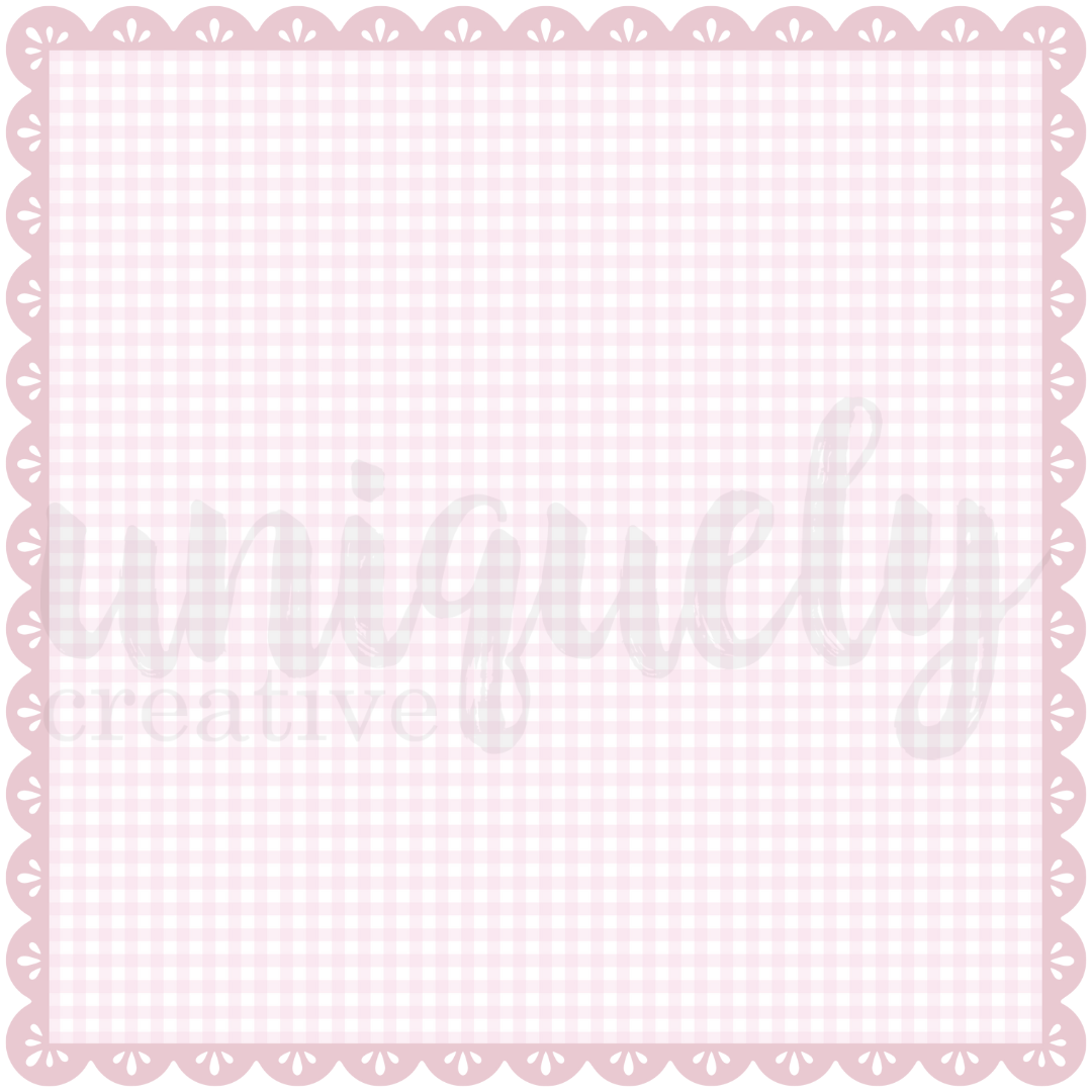 Uniquely Creative Purple Gingham Double Decorative Base Layer