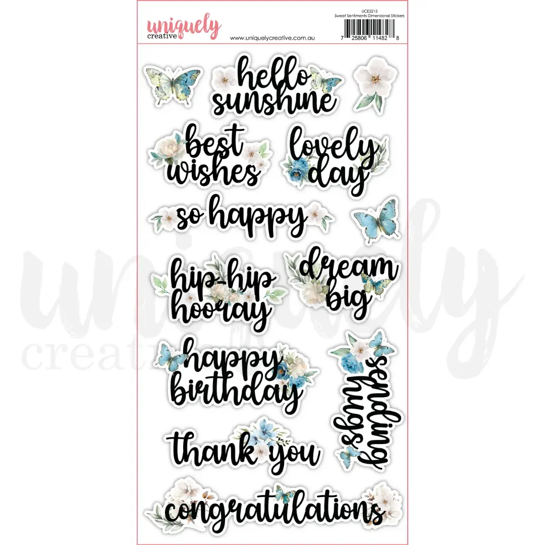 Uniquely Creative Sweet Sentiments Dimensional Stickers