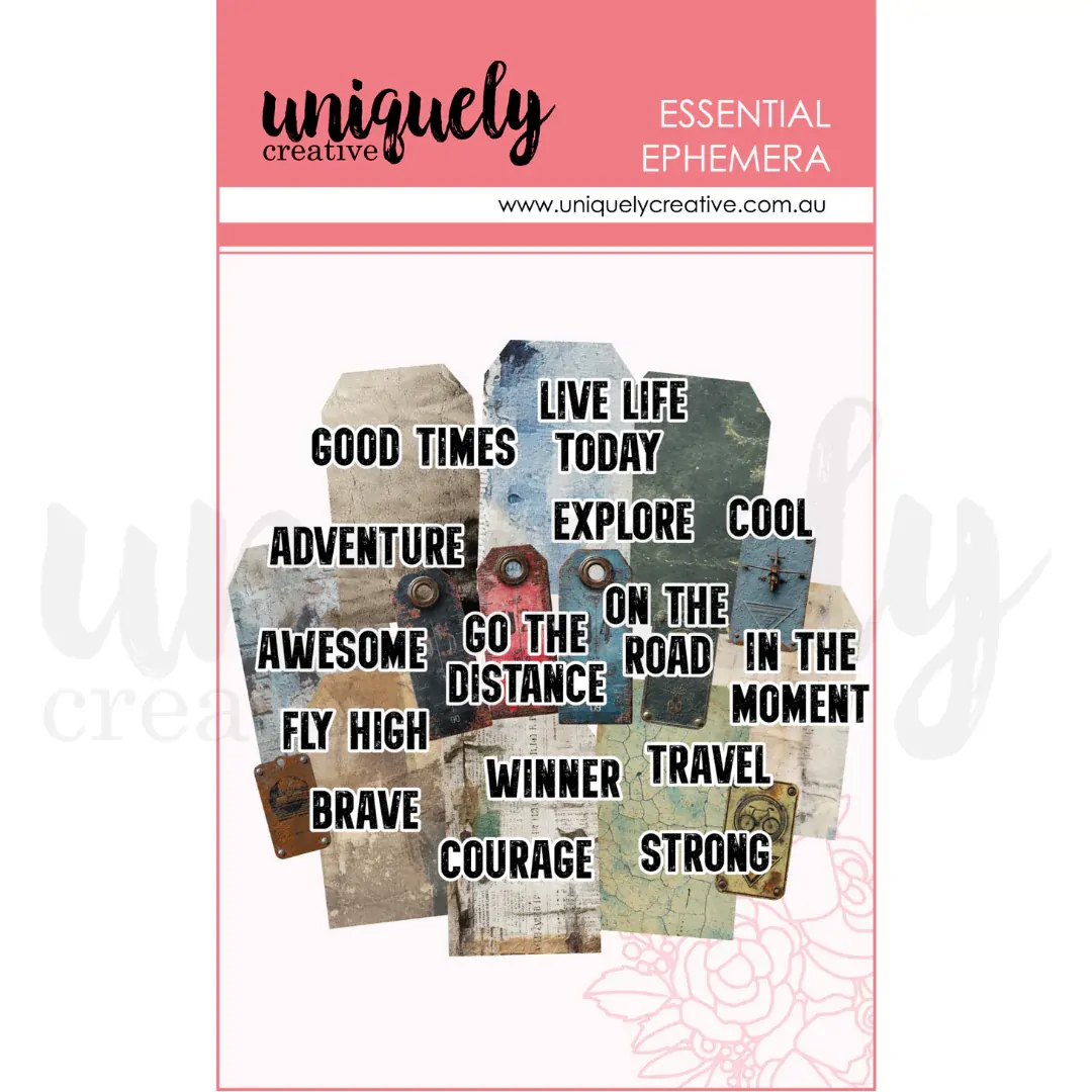 Uniquely Creative Grunge Tags & Tiles Ephemera