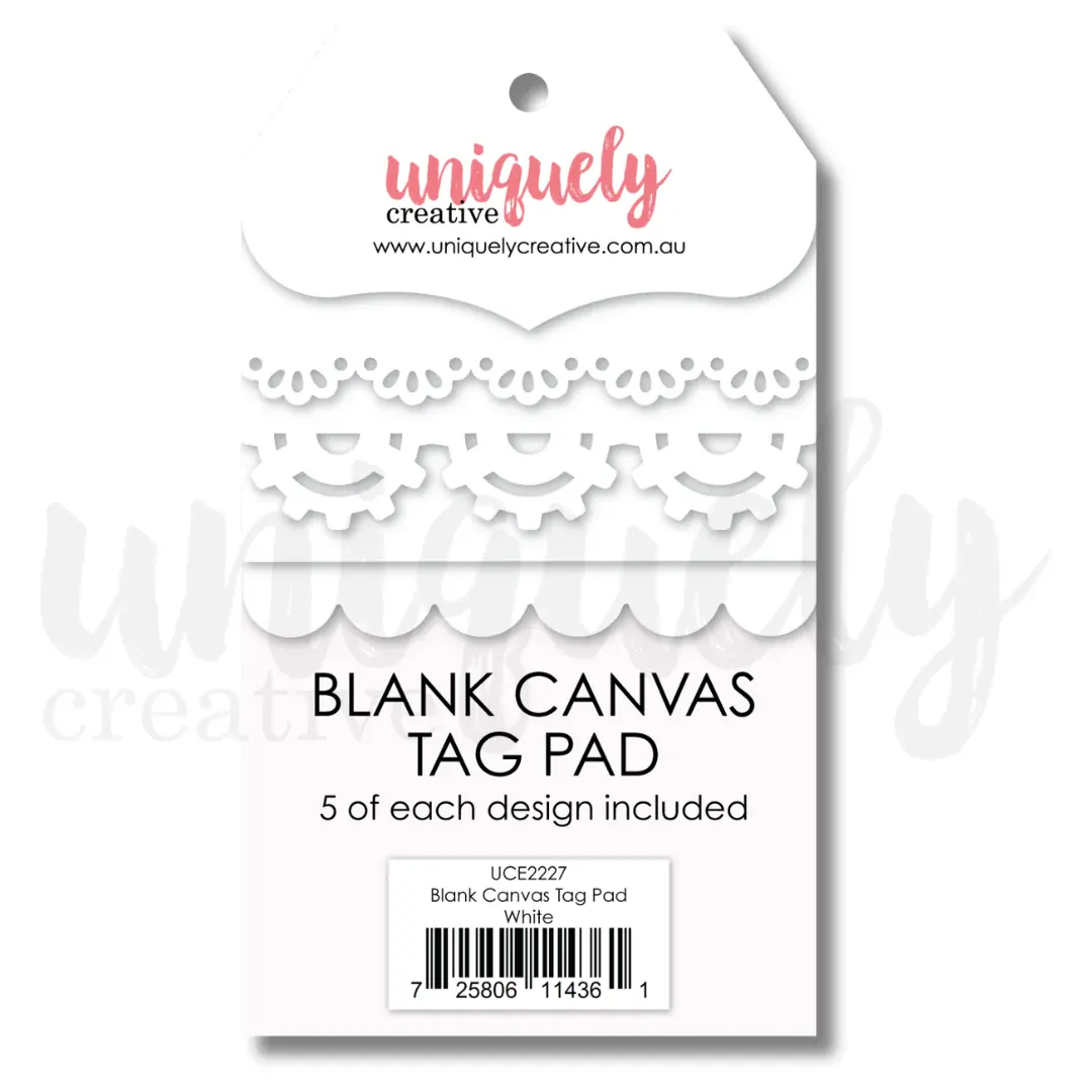 Uniquely Creative Blank Canvas Tag Pad - White