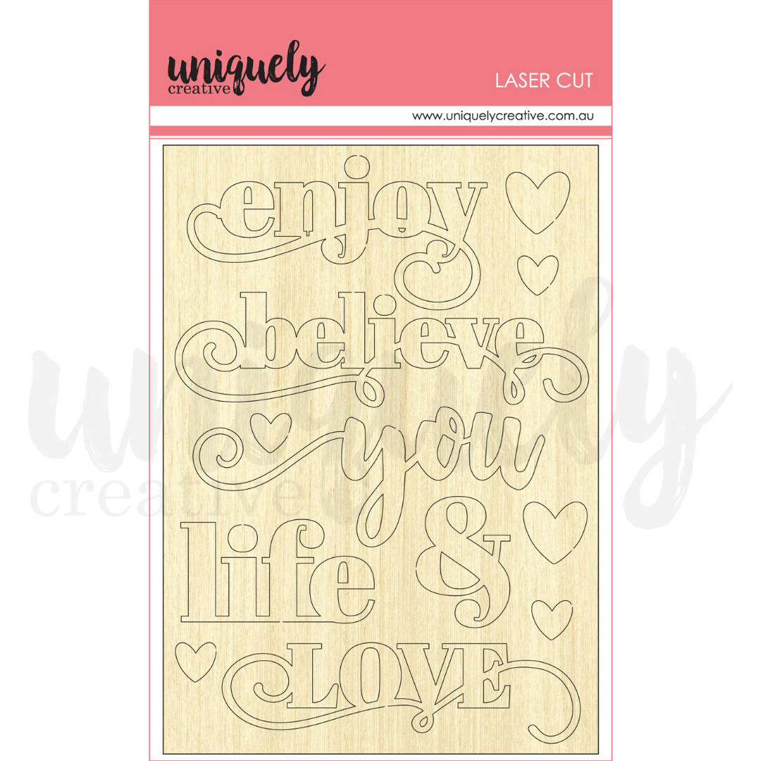 Uniquely Creative Believe in You Wooden Laser Cut