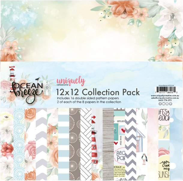 Uniquely Creative 12x12 Cardstock 210gsm Ocean Breeze Collection