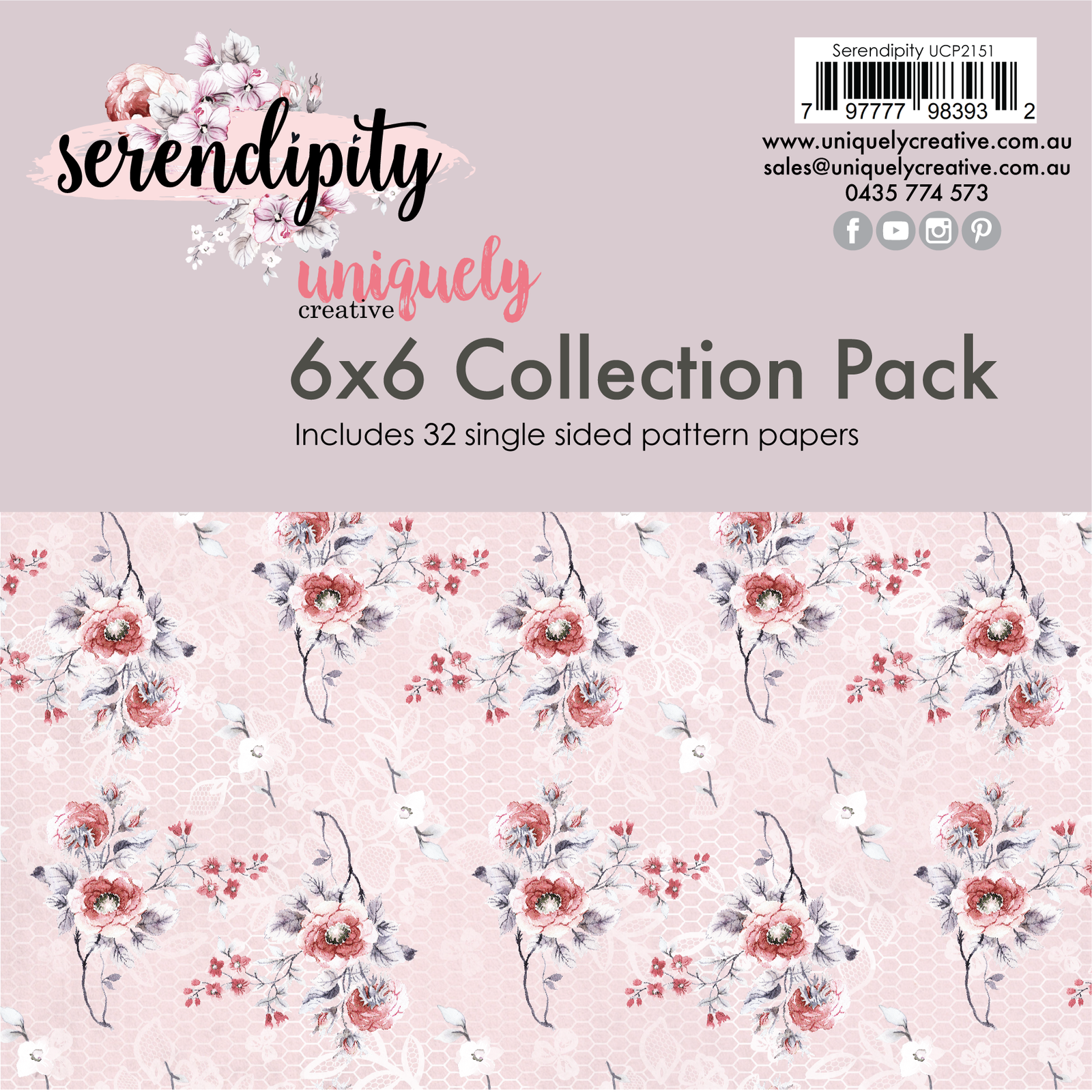 Uniquely Creative 210gsm Cardstock 6x6 Serendipity Collection