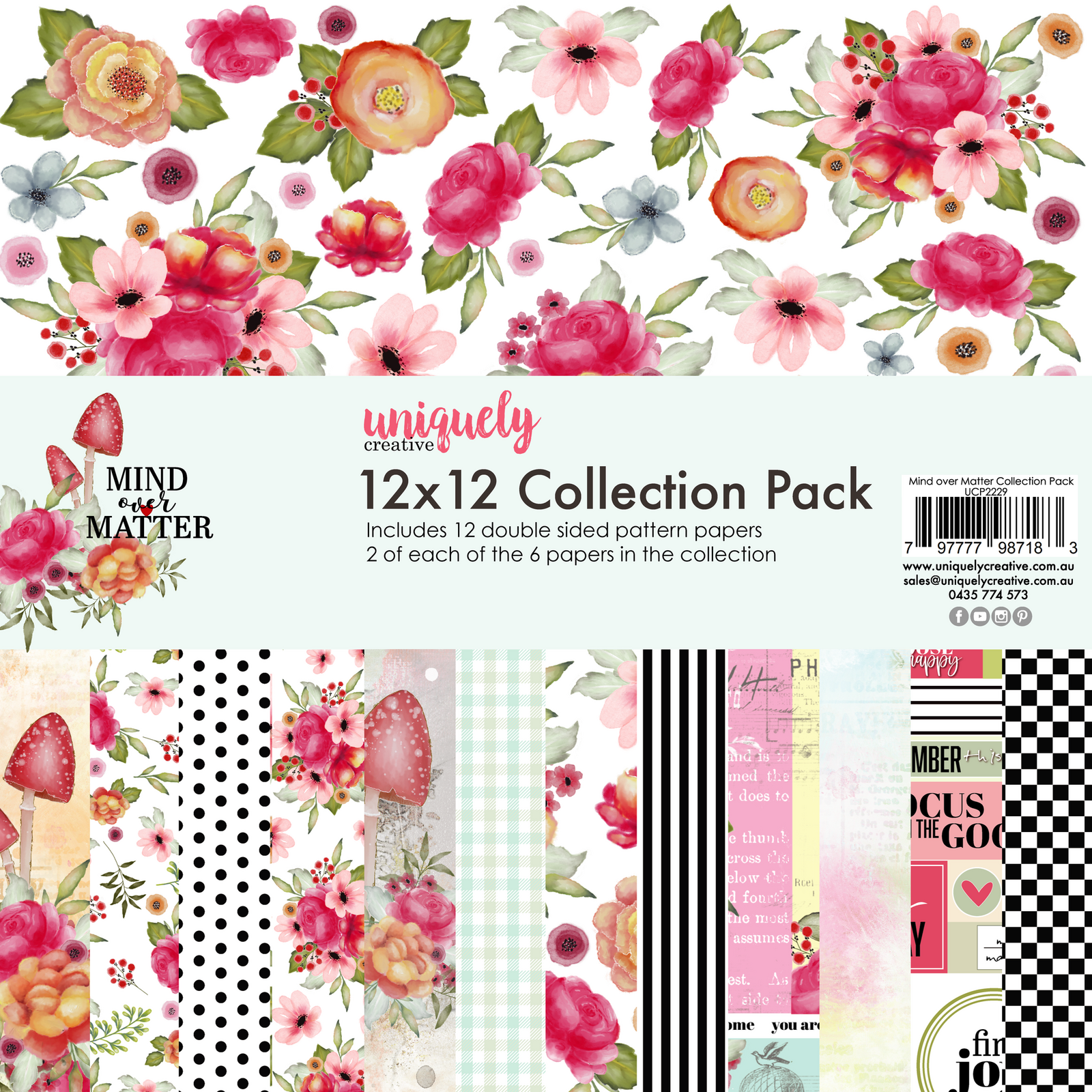Uniquely Creative 12x12 Cardstock 210gsm Mind Over Matter