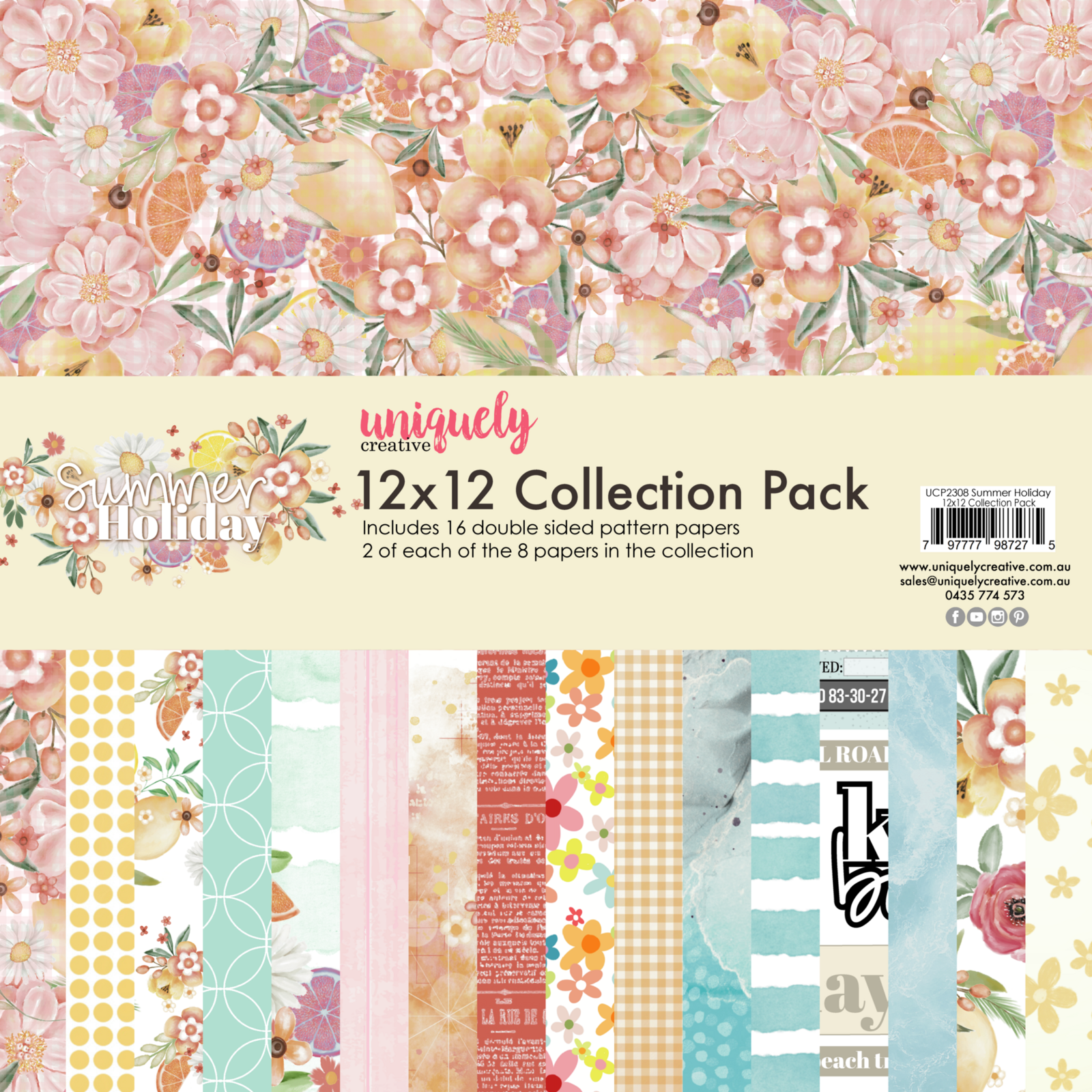 Uniquely Creative 12x12 Cardstock 210gsm Summer Holiday