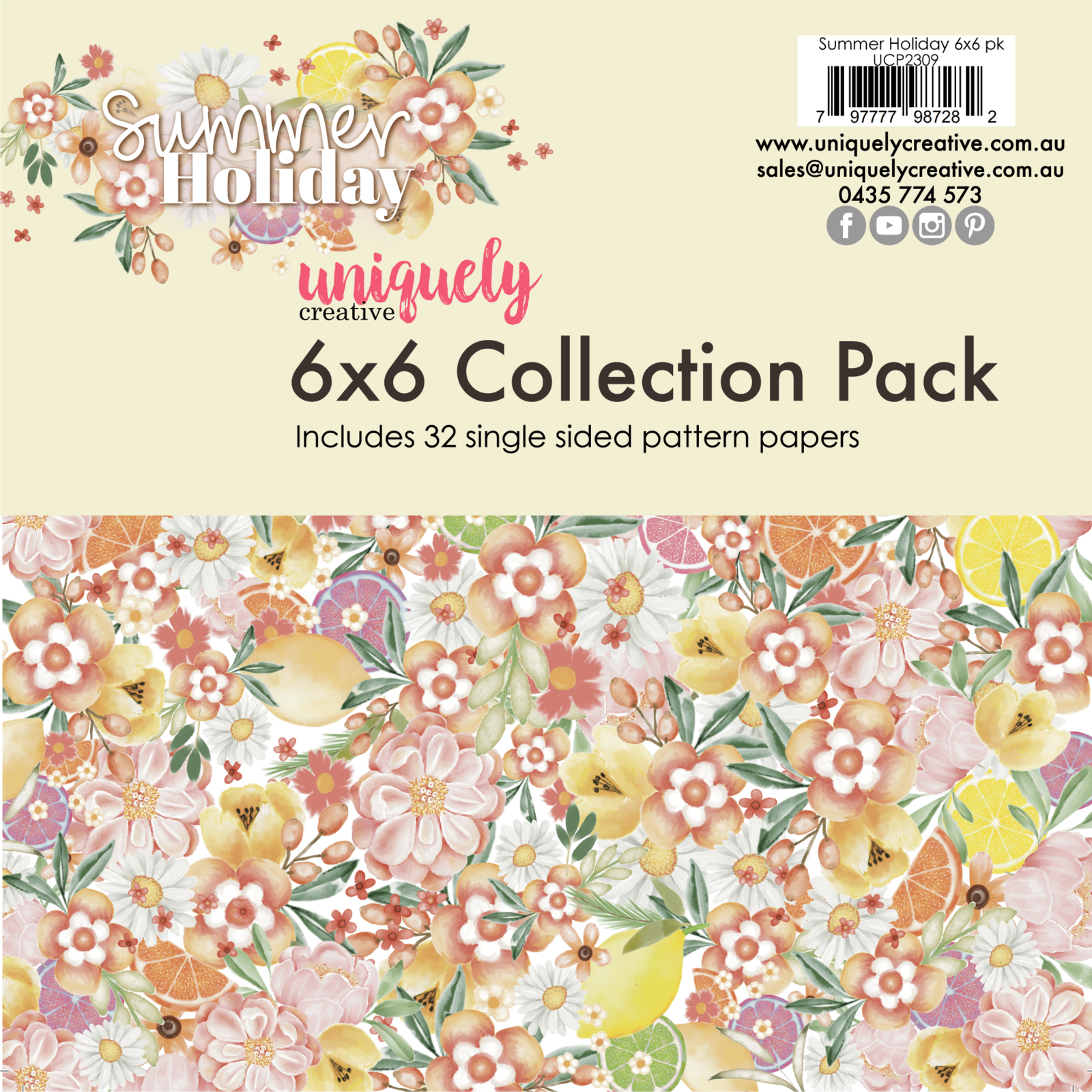 Uniquely Creative 210gsm Cardstock 6x6 Summer Holiday