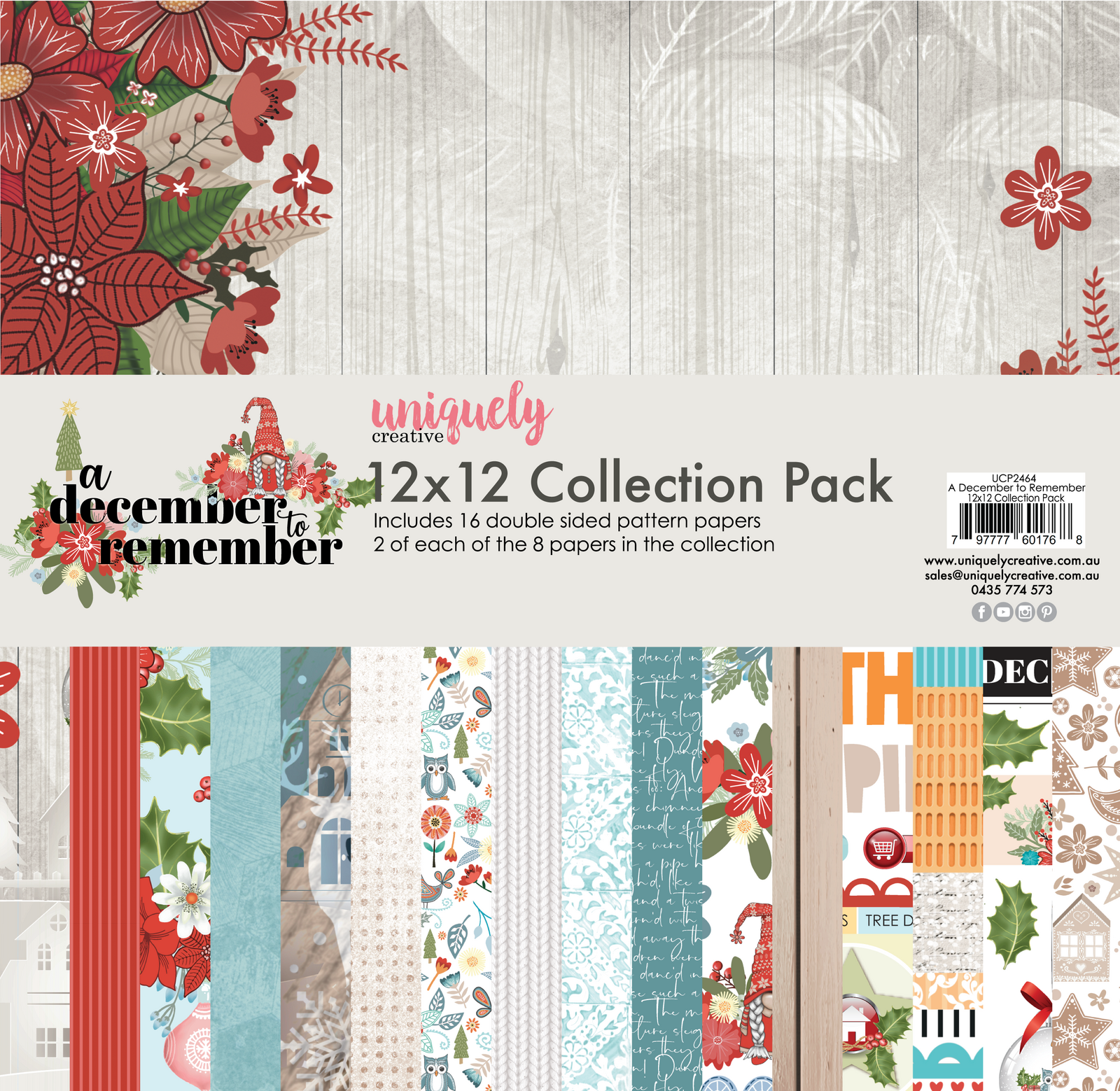 Uniquely Creative 12x12 Cardstock 210gsm A December to Remember