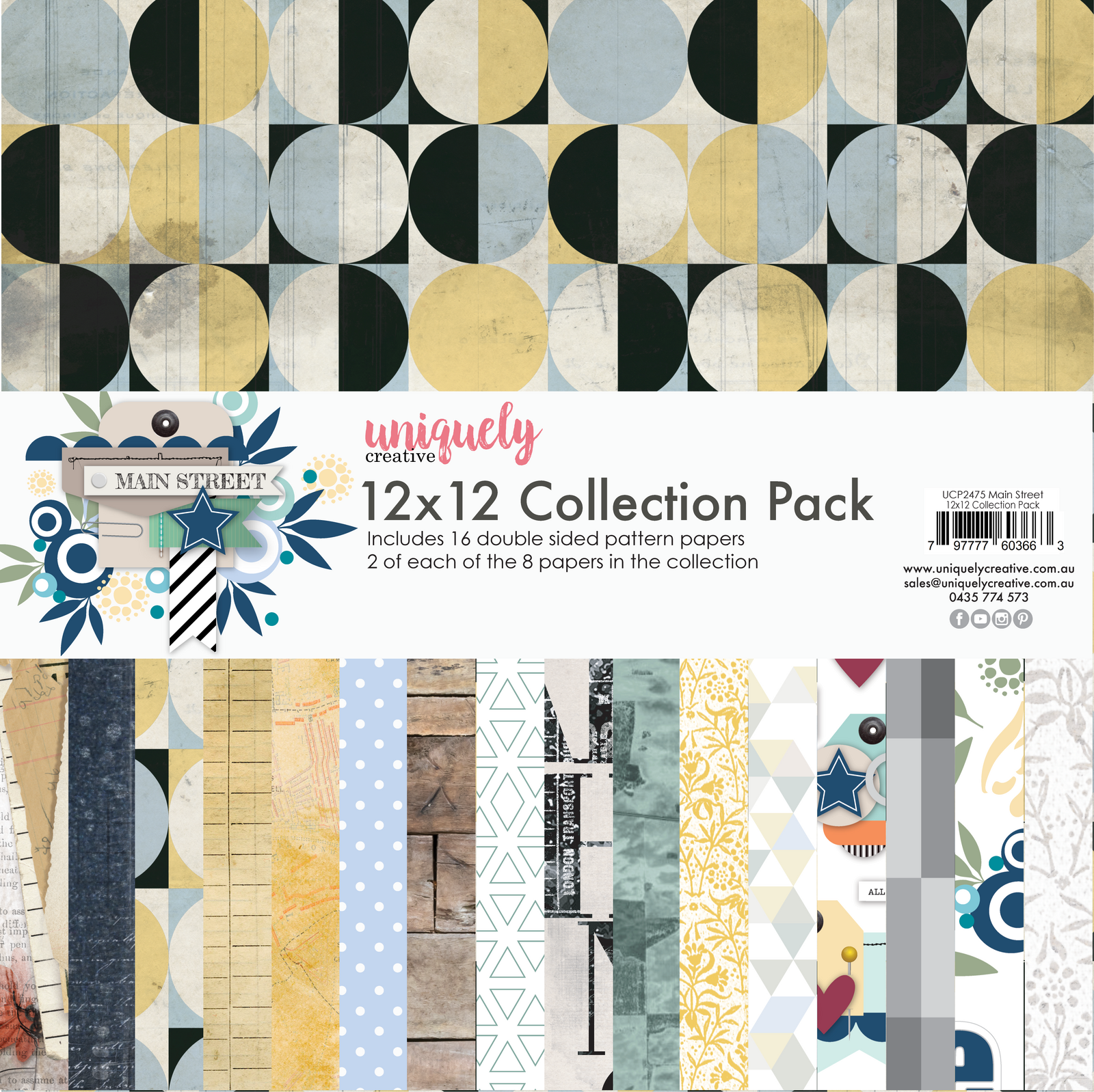 Uniquely Creative 12x12 Cardstock 210gsm Main Street