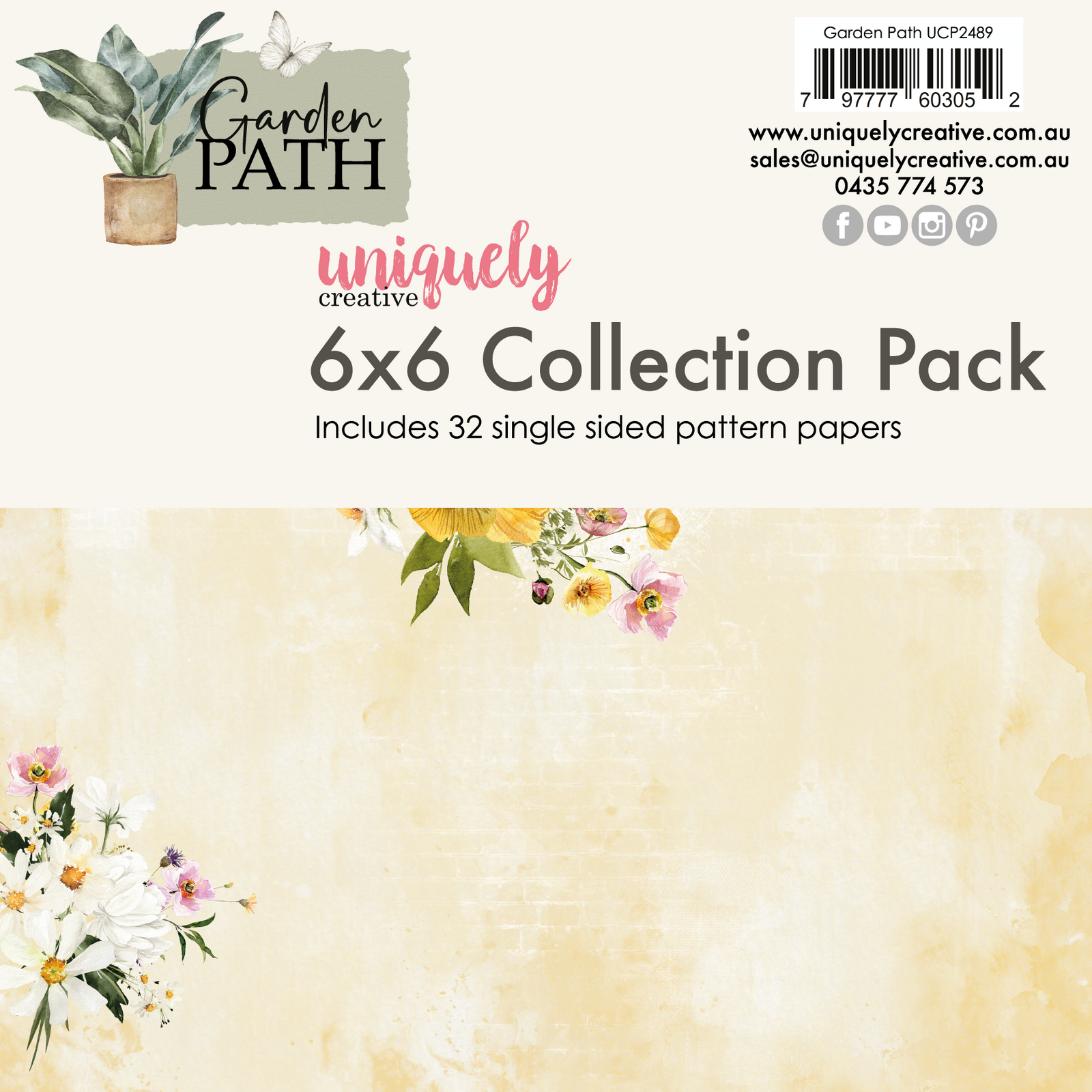 Uniquely Creative 210gsm Cardstock 6x6 Garden Path