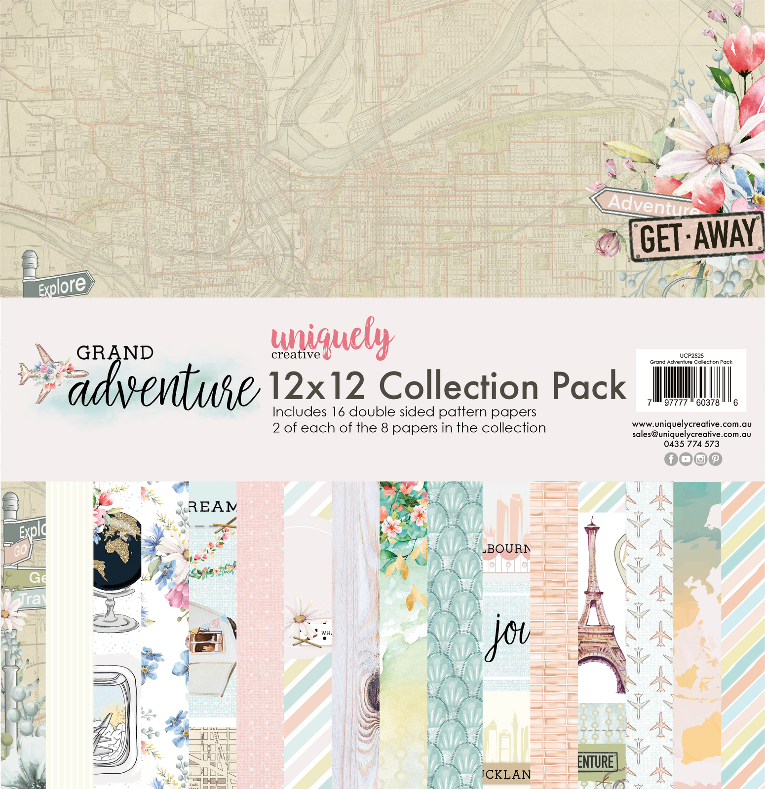 Uniquely Creative 12x12 Cardstock 210gsm Grand Adventure