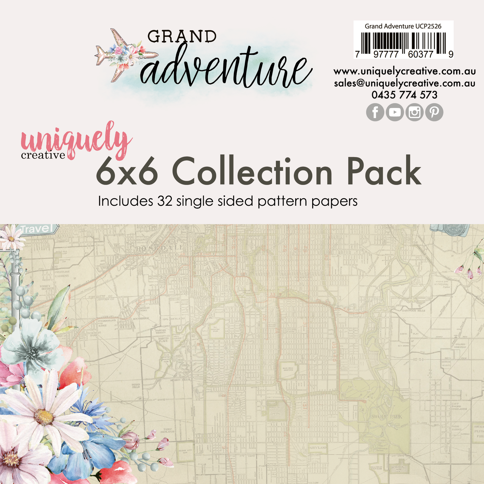 Uniquely Creative 6x6 Cardstock 210gsm Grand Adventure