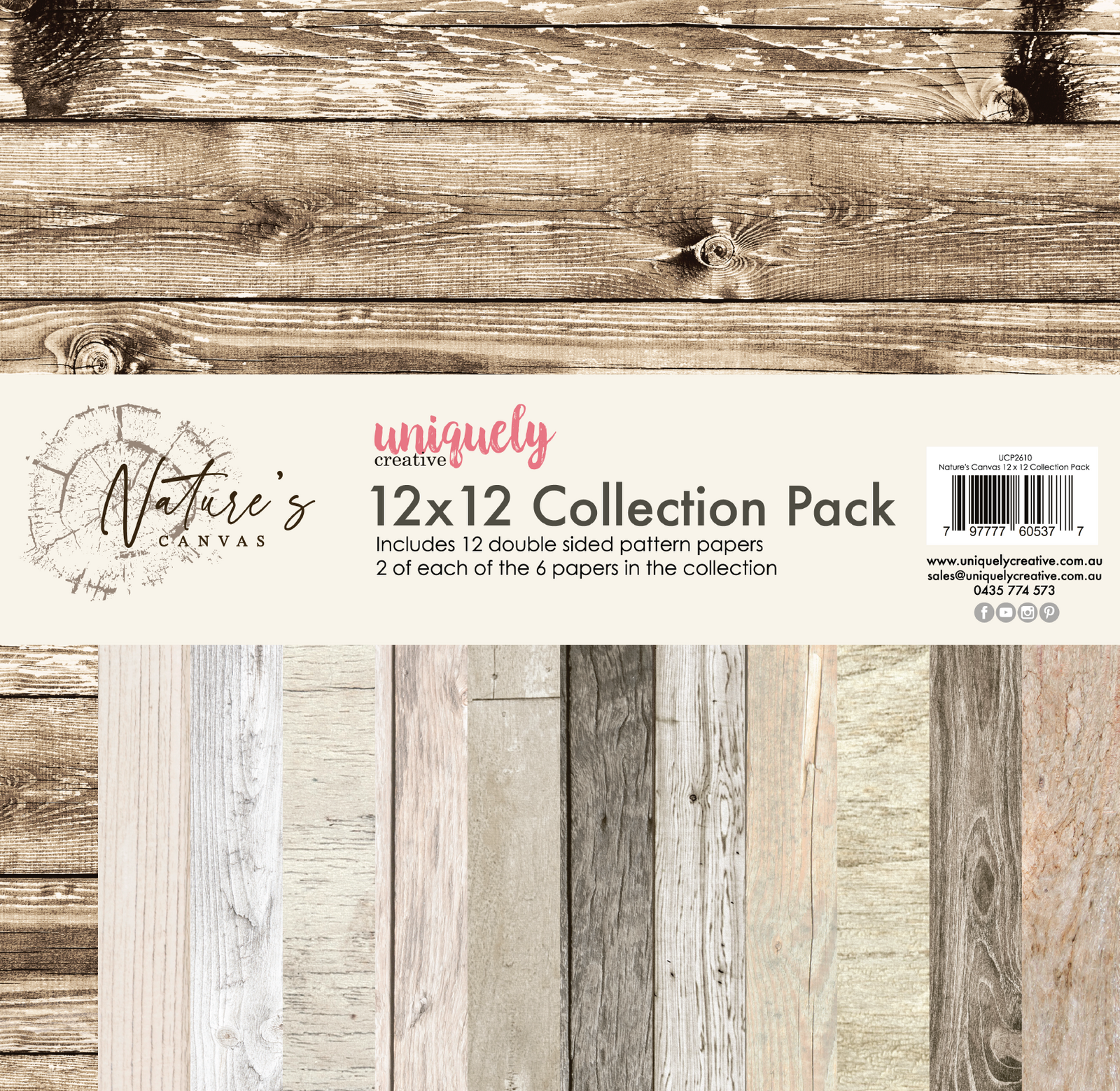 Uniquely Creative 12x12 Cardstock 210gsm Nature’s Canvas