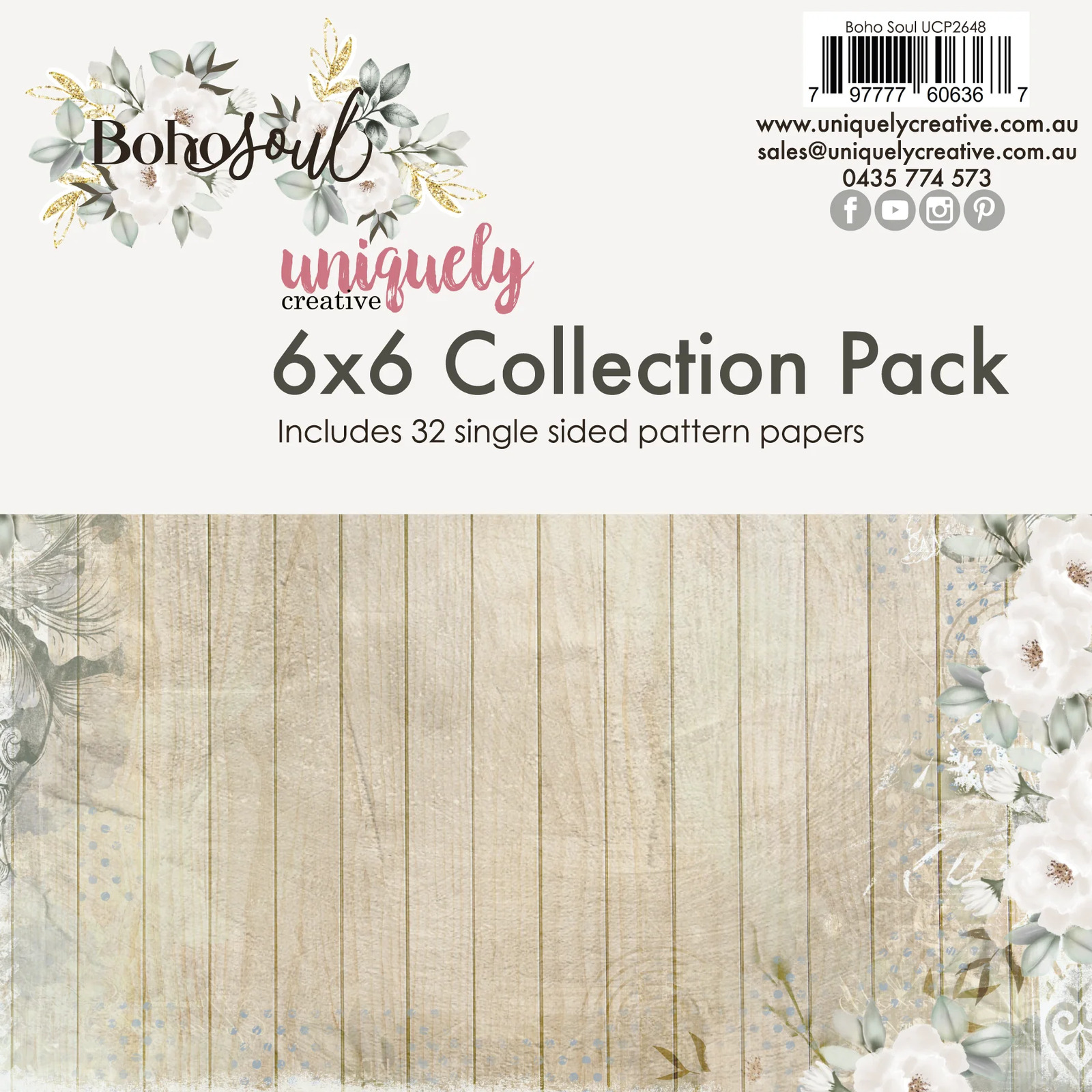 Uniquely Creative 6x6 Cardstock 210gsm Boho Soul