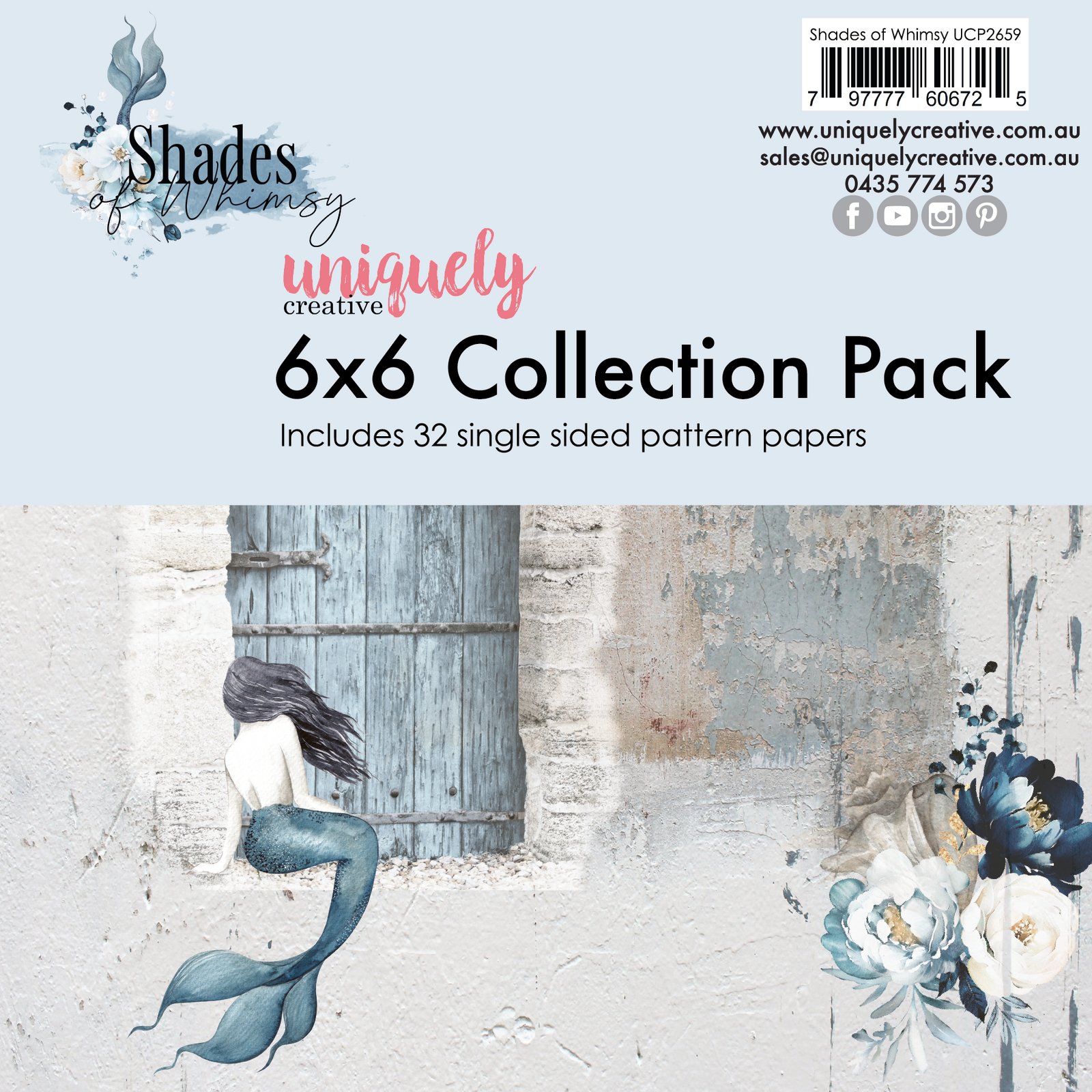 Uniquely Creative 6x6 Cardstock 210gsm Shades of Whimsy