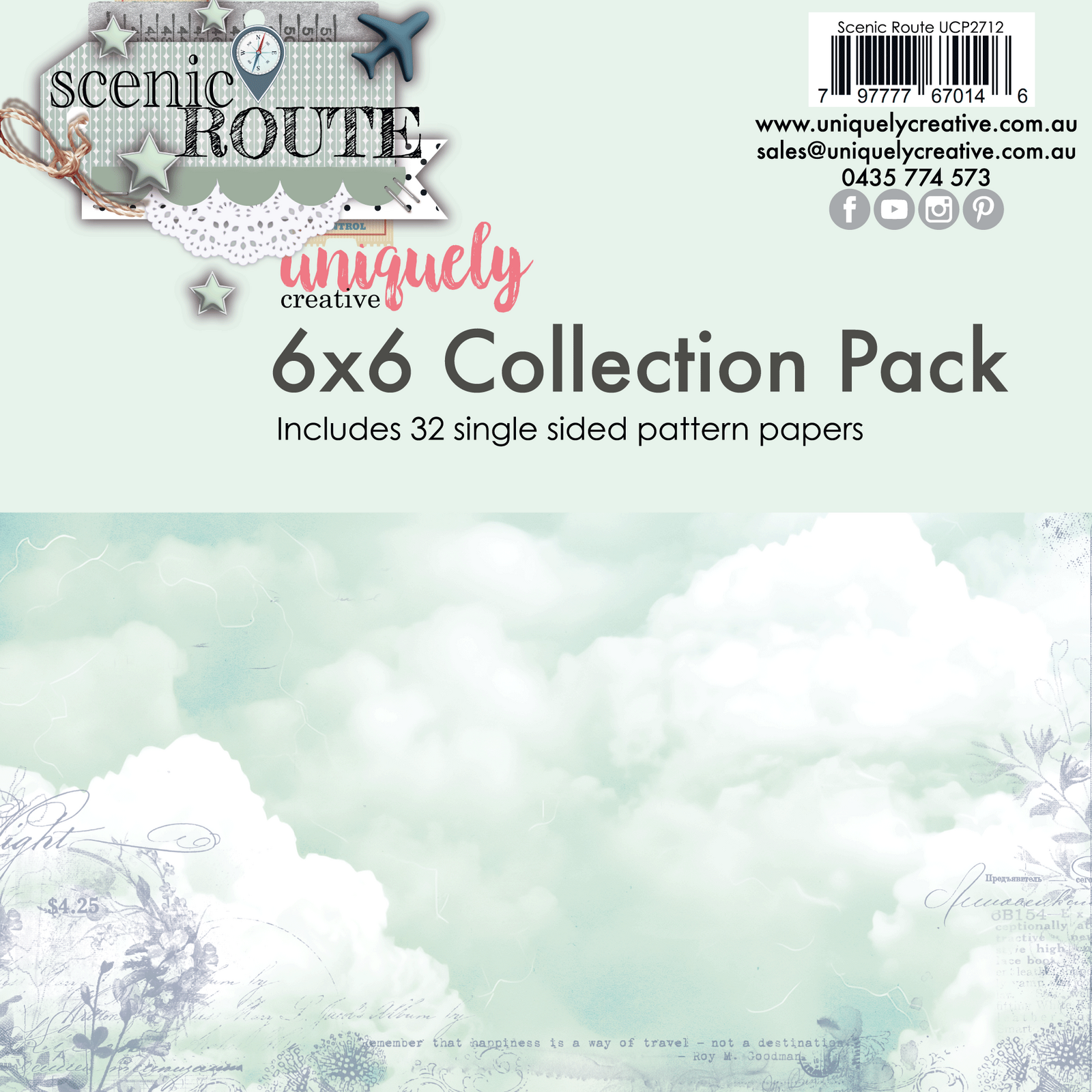 Uniquely Creative 6x6 Cardstock 210gsm Scenic Route