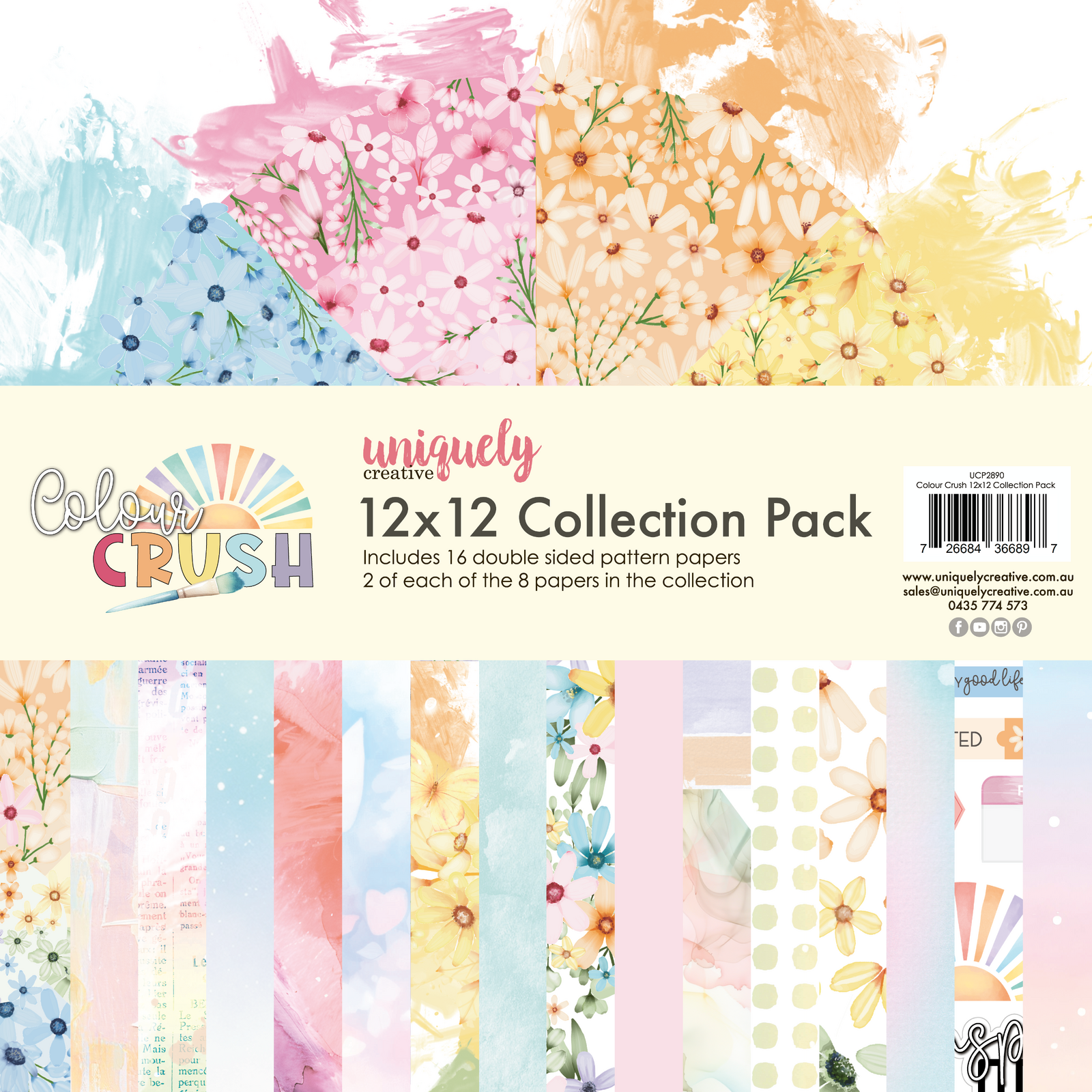 Uniquely Creative 12x12 Cardstock 210gsm Colour Crush