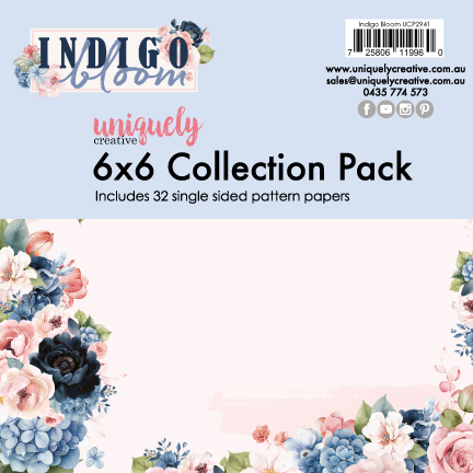Uniquely Creative 6x6 Cardstock 210gsm Indigo Bloom