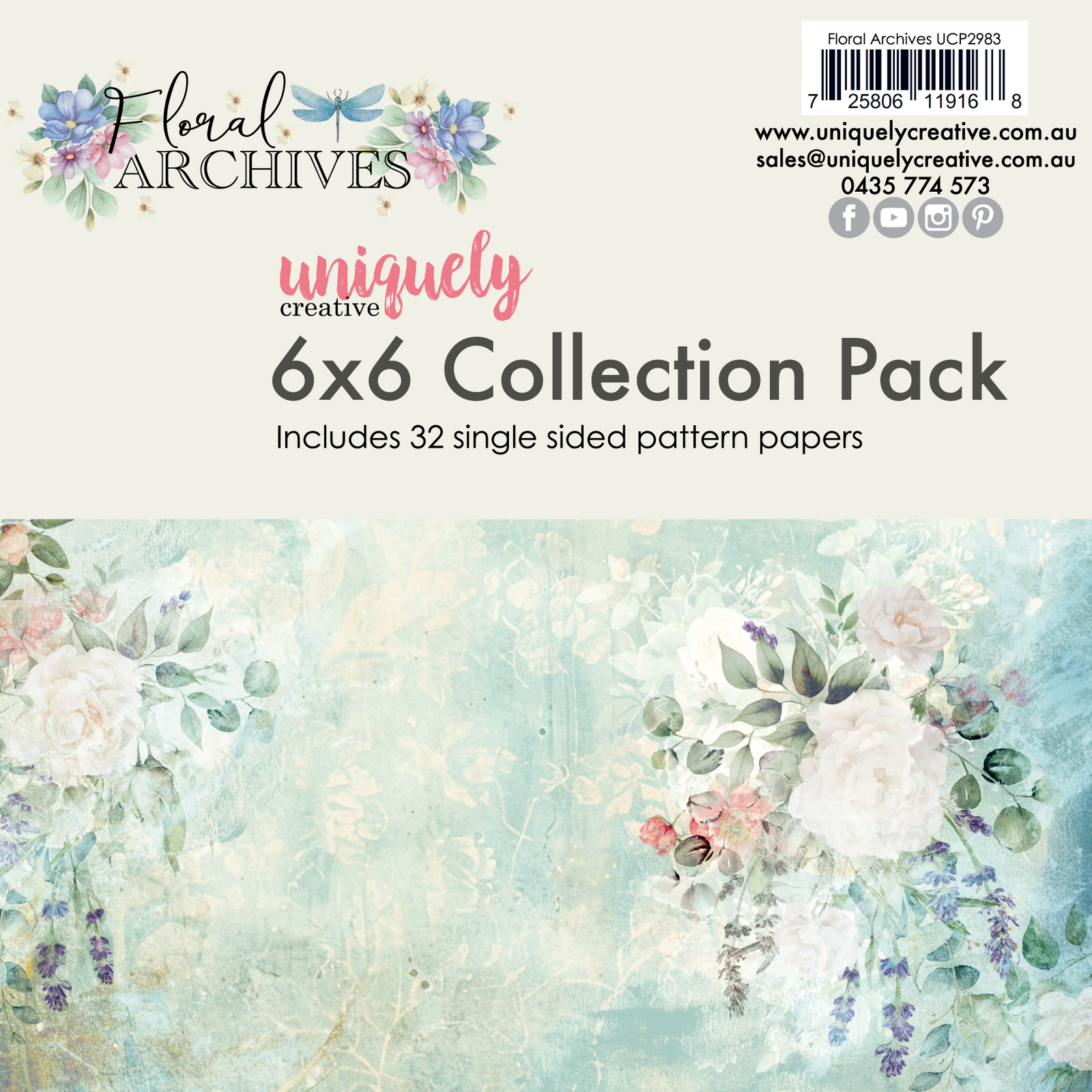 Uniquely Creative 6x6 Cardstock 210gsm Floral Archives