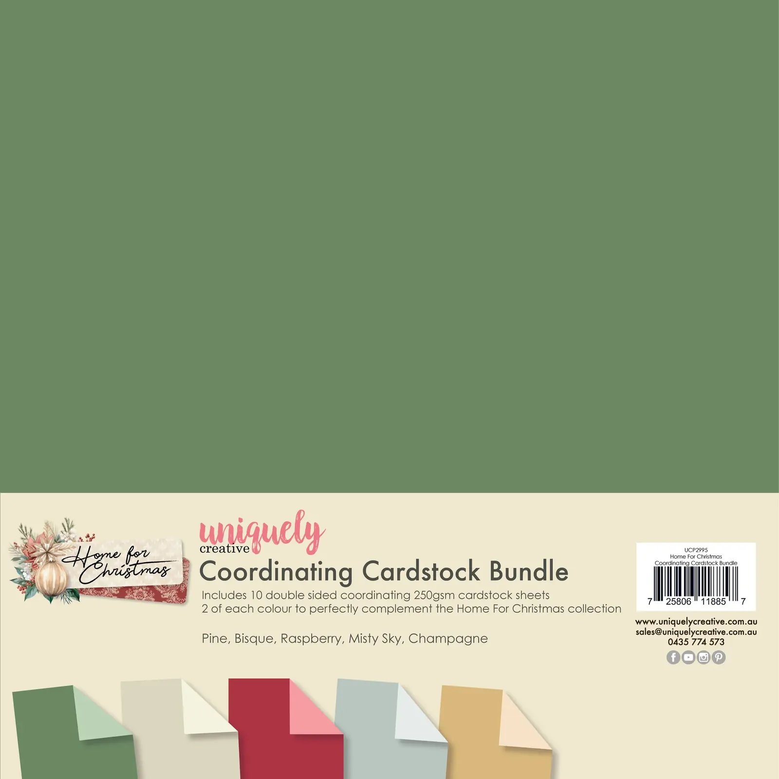 Uniquely Creative Home For Christmas Coordinating Cardstock Bundle