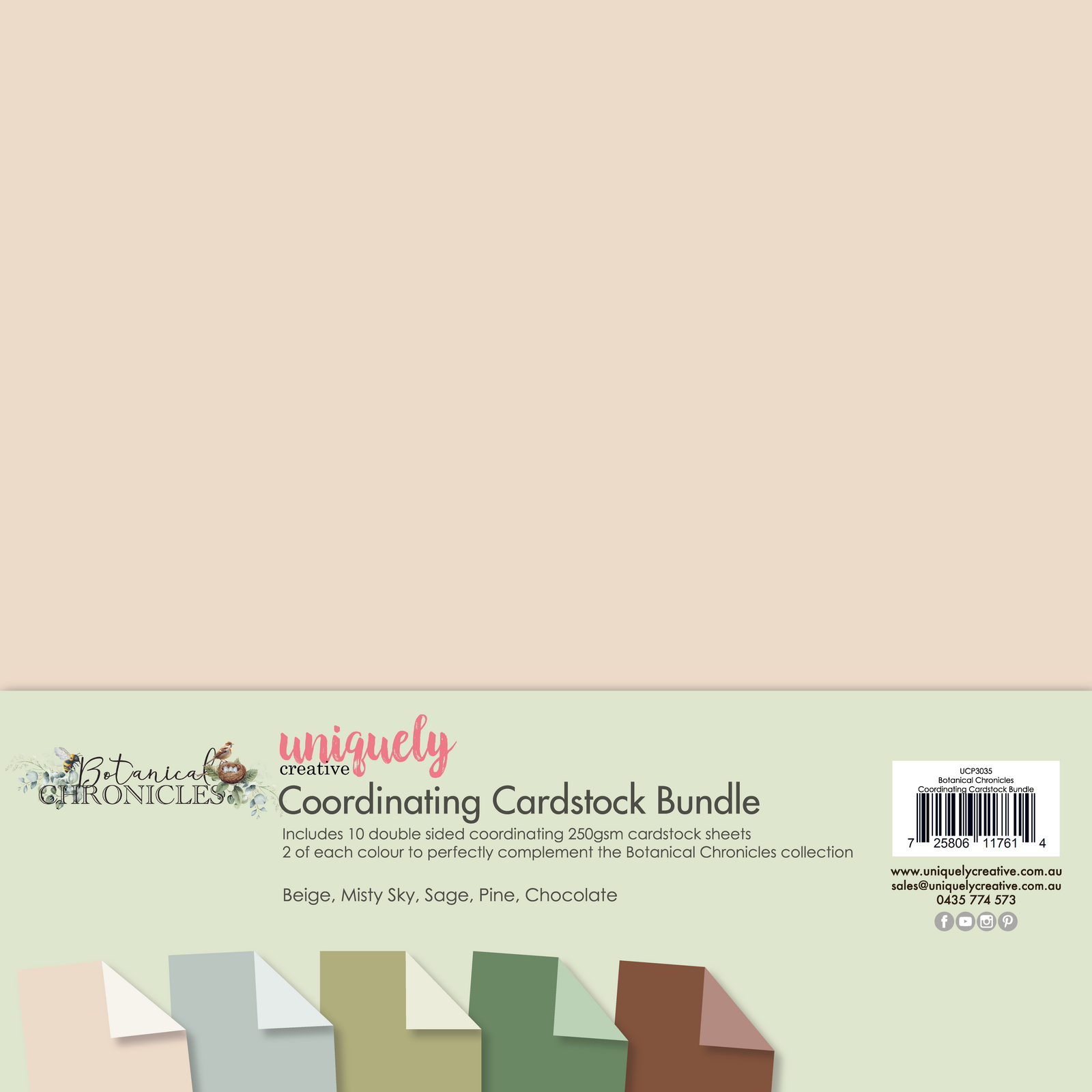 Uniquely Creative Botanical Chronicles Coordinating Cardstock Bundle