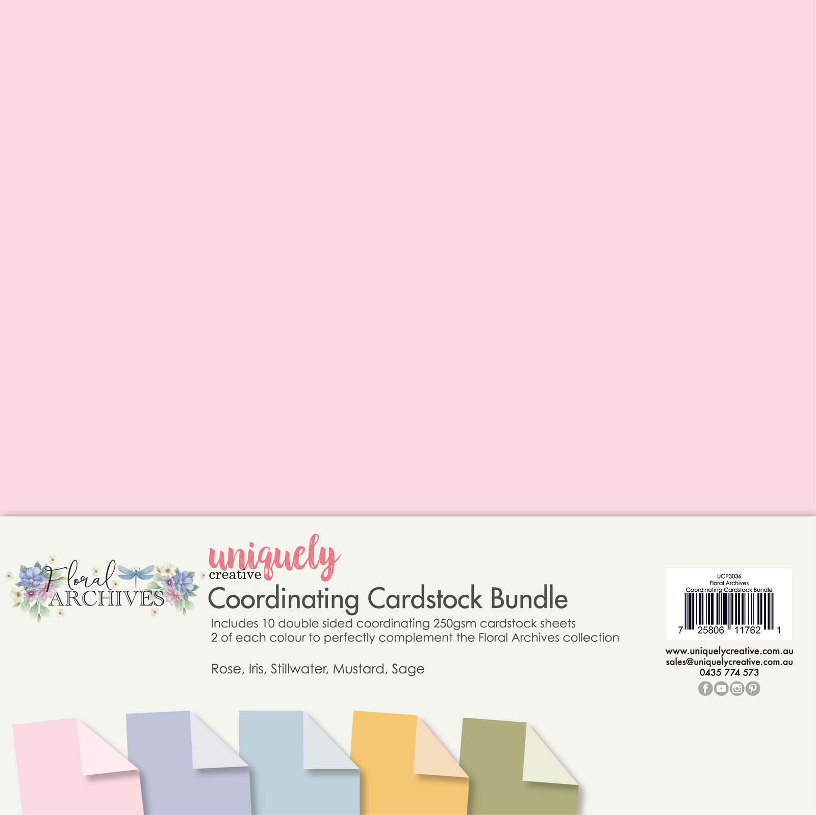 Uniquely Creative Floral Archives Coordinating Cardstock Bundle