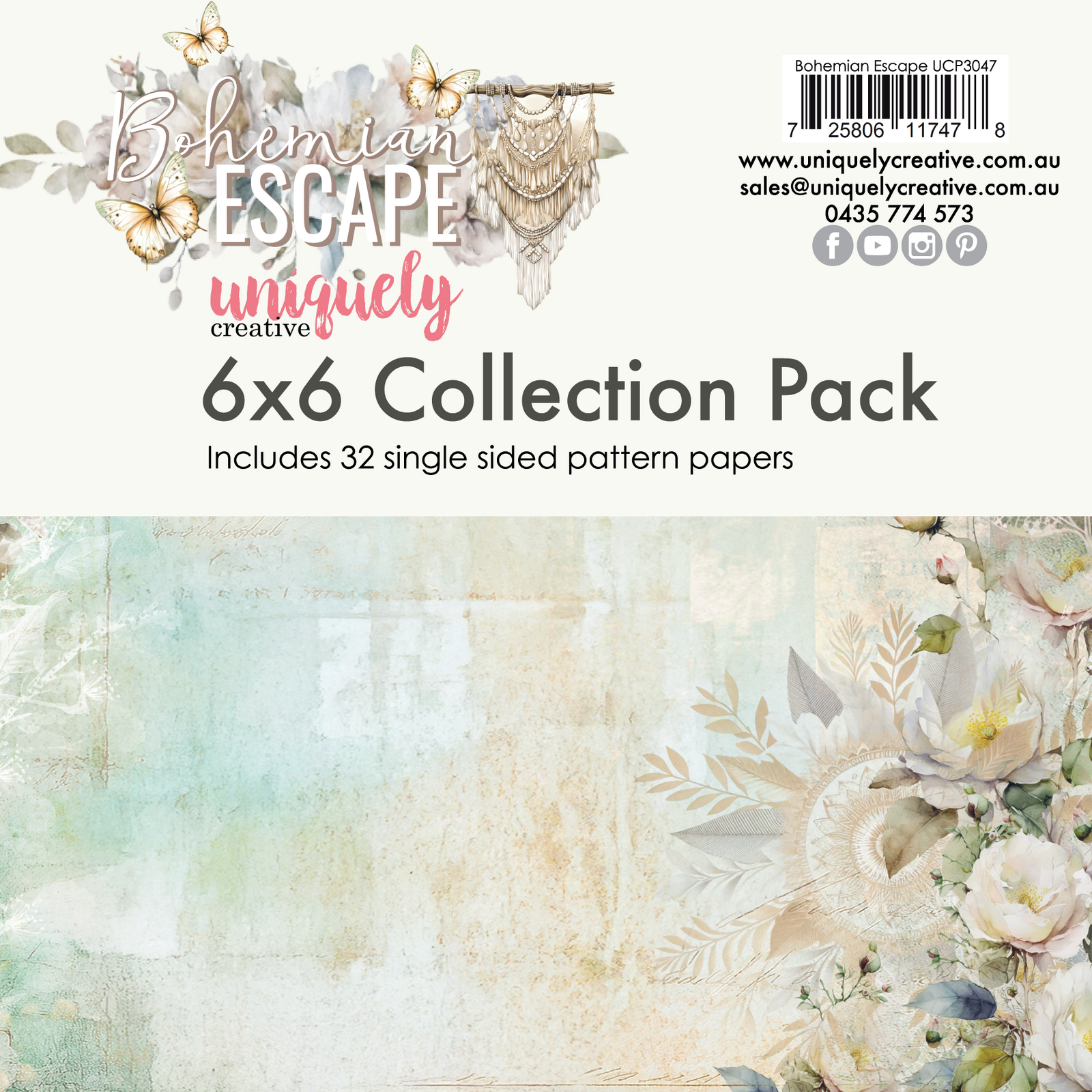 Uniquely Creative 6x6 Cardstock 210gsm Bohemian Escape