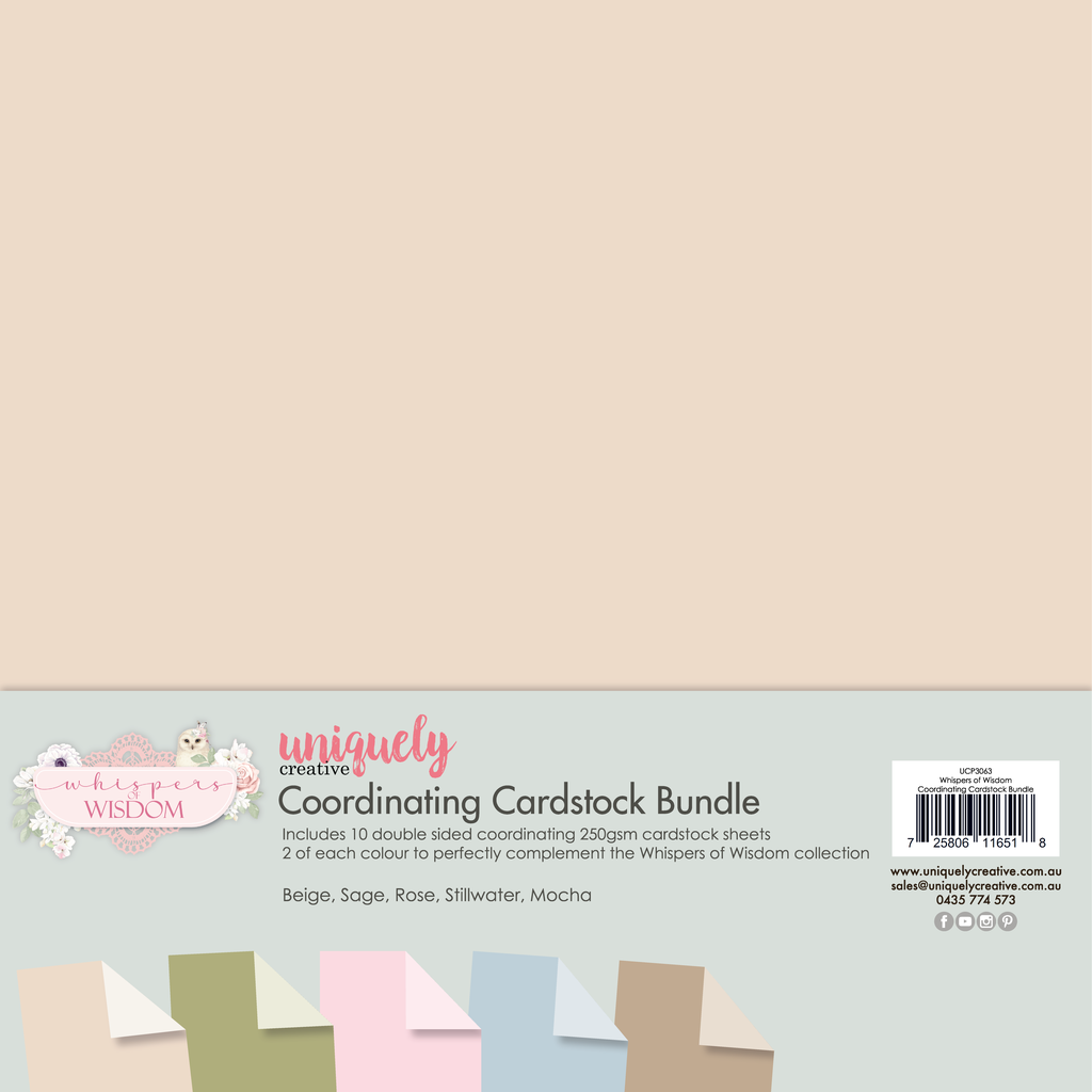 Uniquely Creative Whispers of Wisdom Coordinating Cardstock Bundle