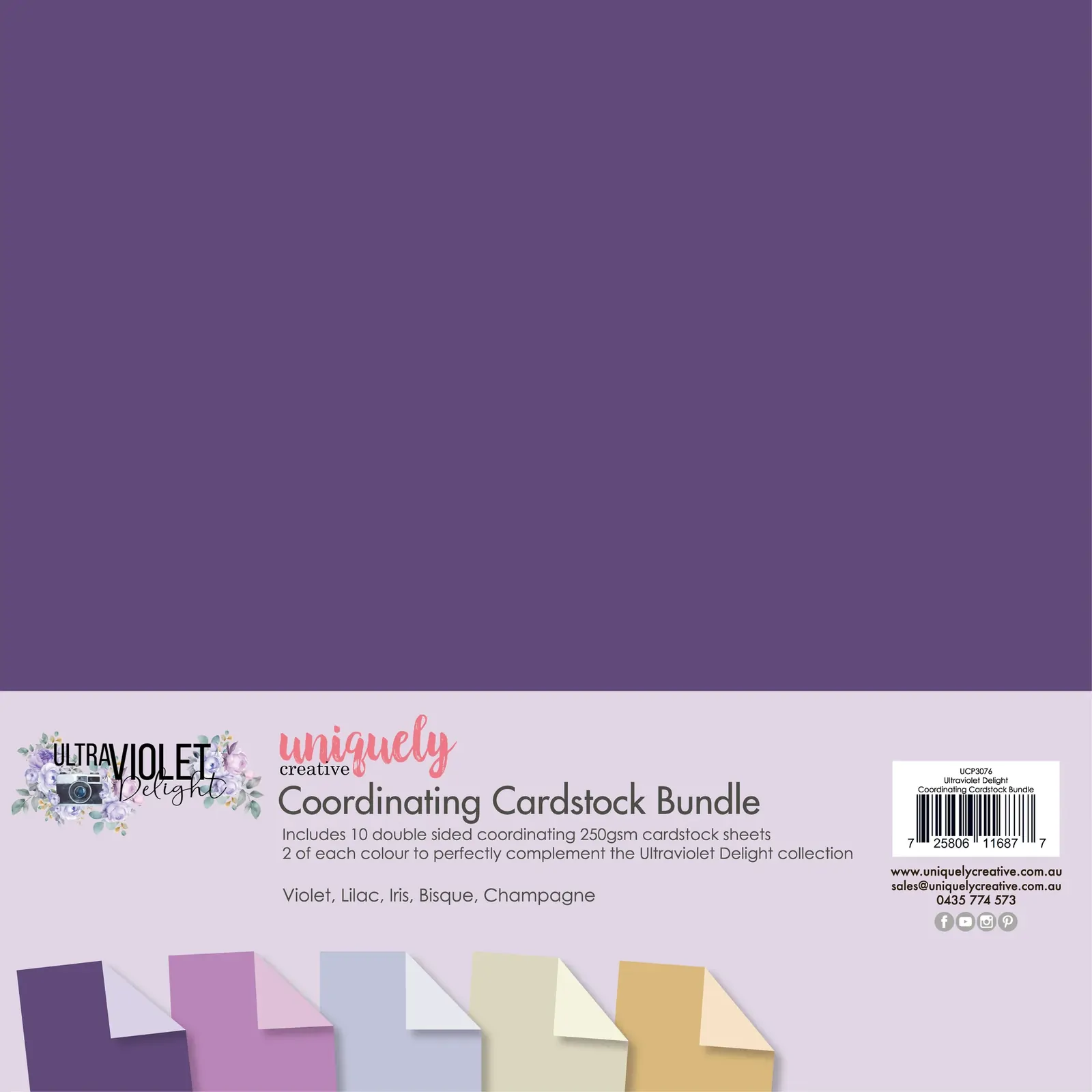 Uniquely Creative Ultraviolet Delight Coordinating Cardstock Bundle