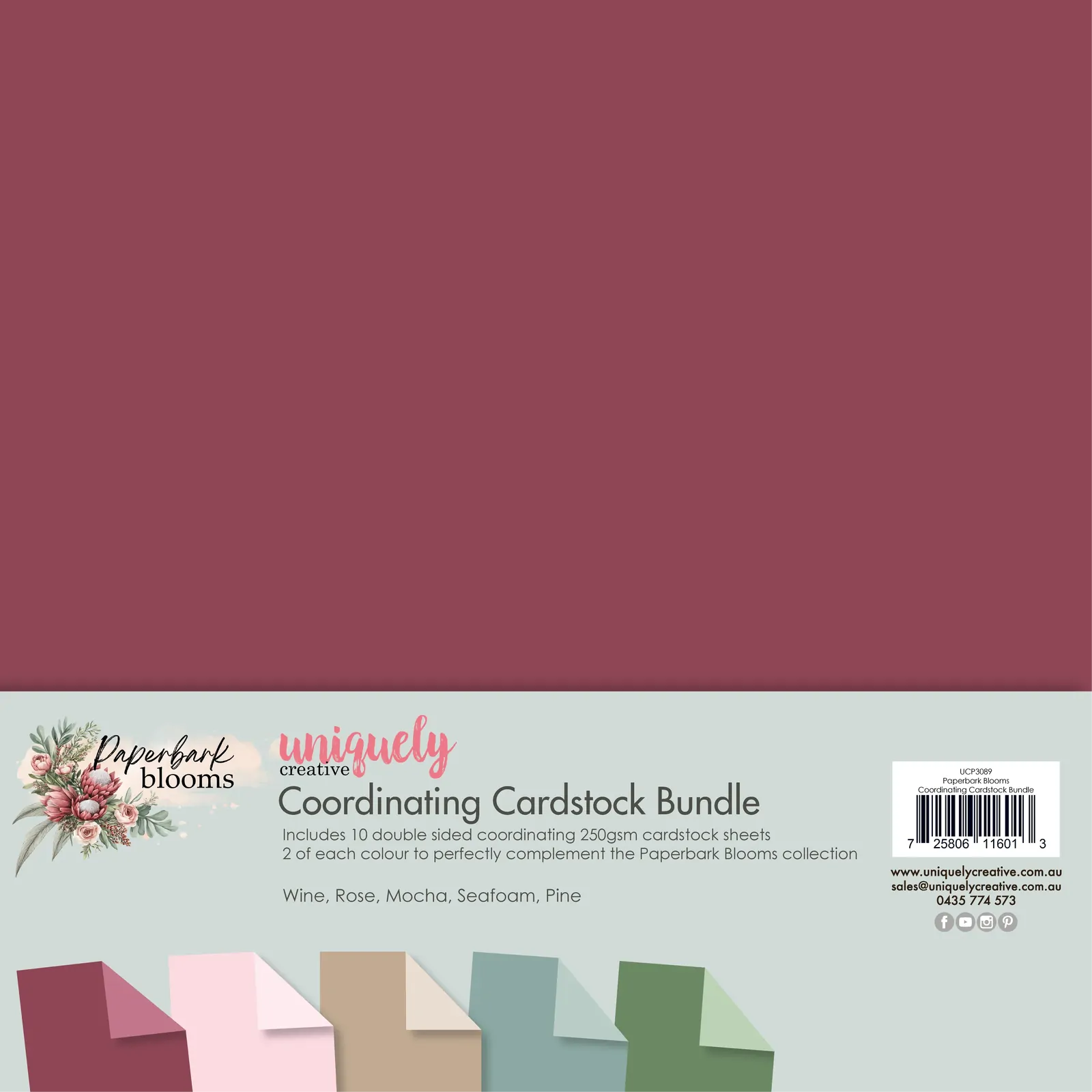 Uniquely Creative Paperbark Blooms Coordinating Cardstock Bundle
