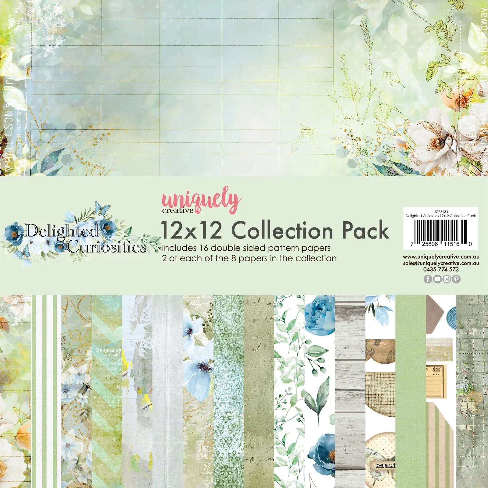Uniquely Creative 12x12 Cardstock 210gsm Delighted Curiosities