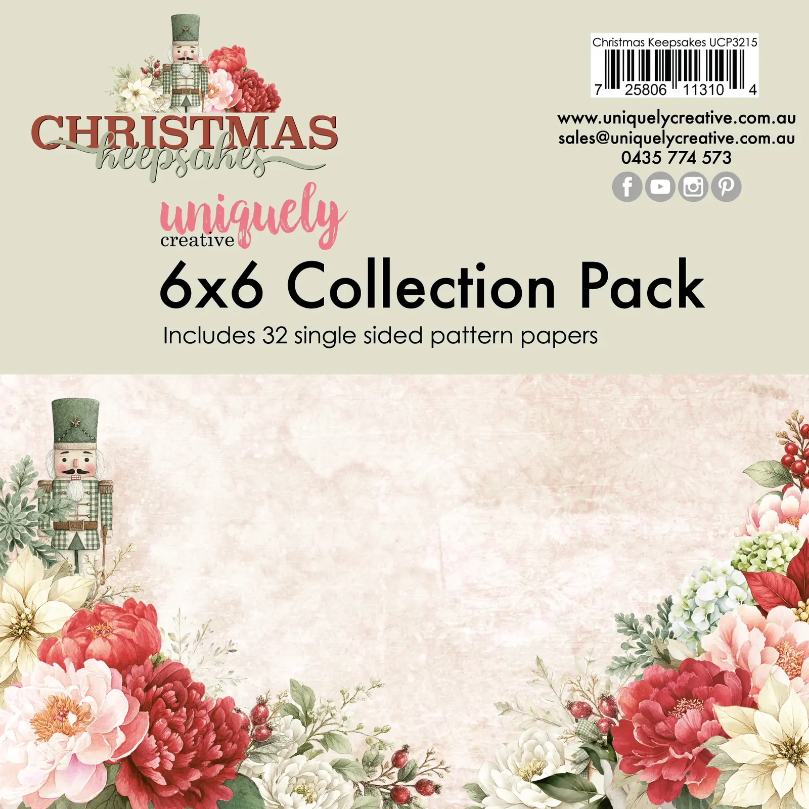Uniquely Creative 6x6 Cardstock 210gsm Christmas Keepsakes