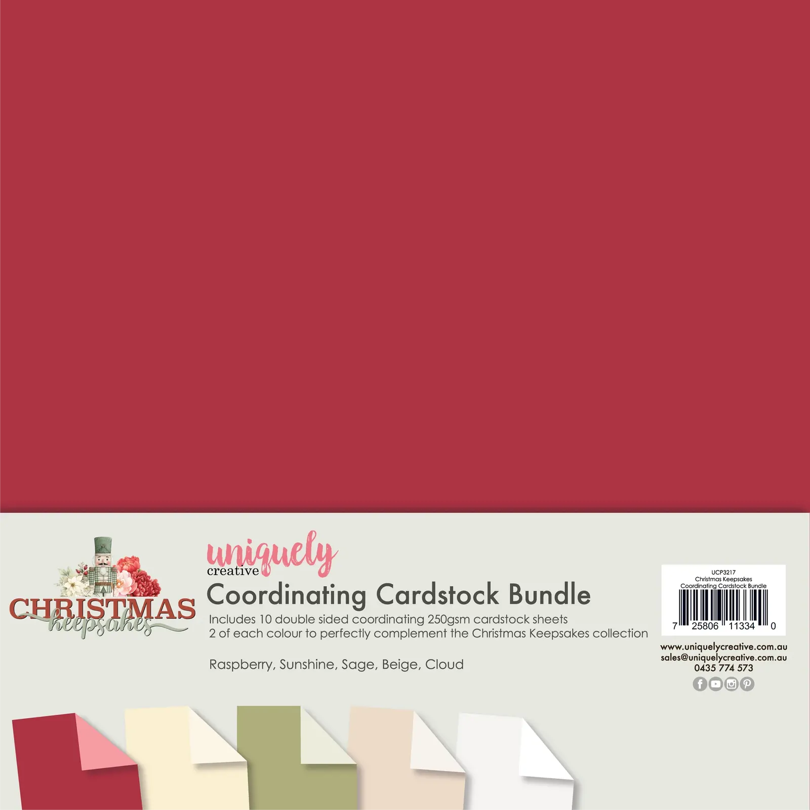 Uniquely Creative Christmas Keepsakes Coordinating Cardstock Bundle