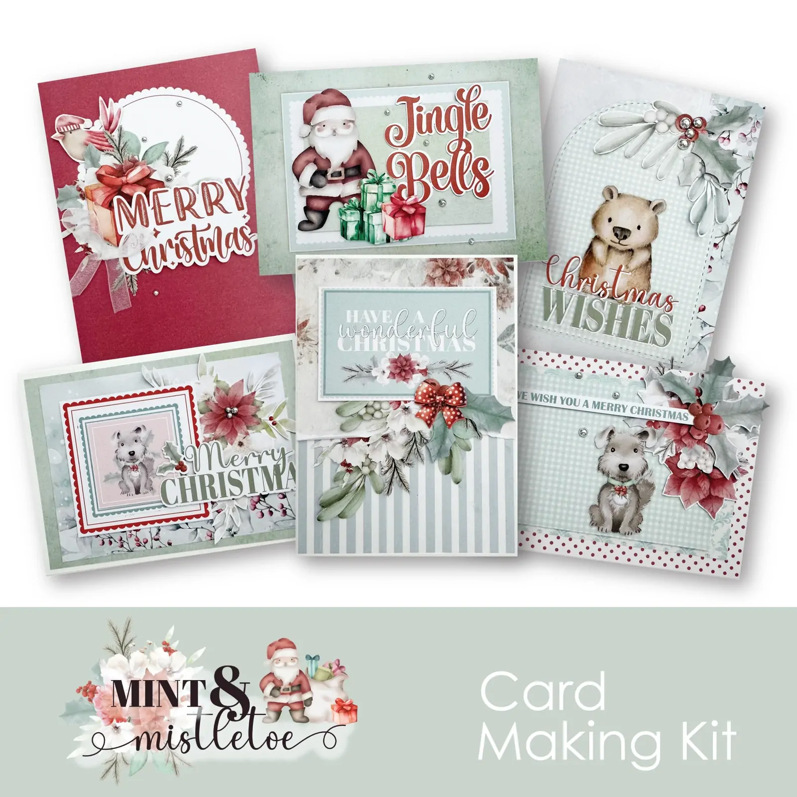 Uniquely Creative Mint & Mistletoe Card Making Kit