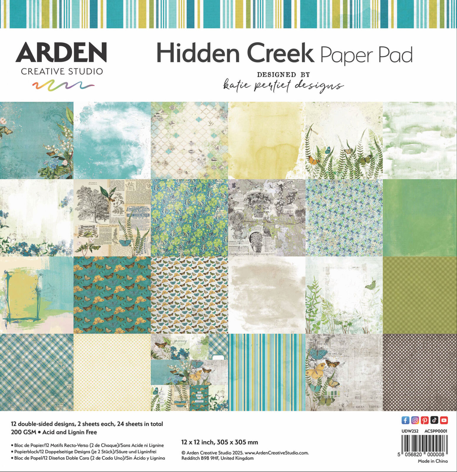 Arden Creative 12 x 12 Paper Pad - Hidden Creek