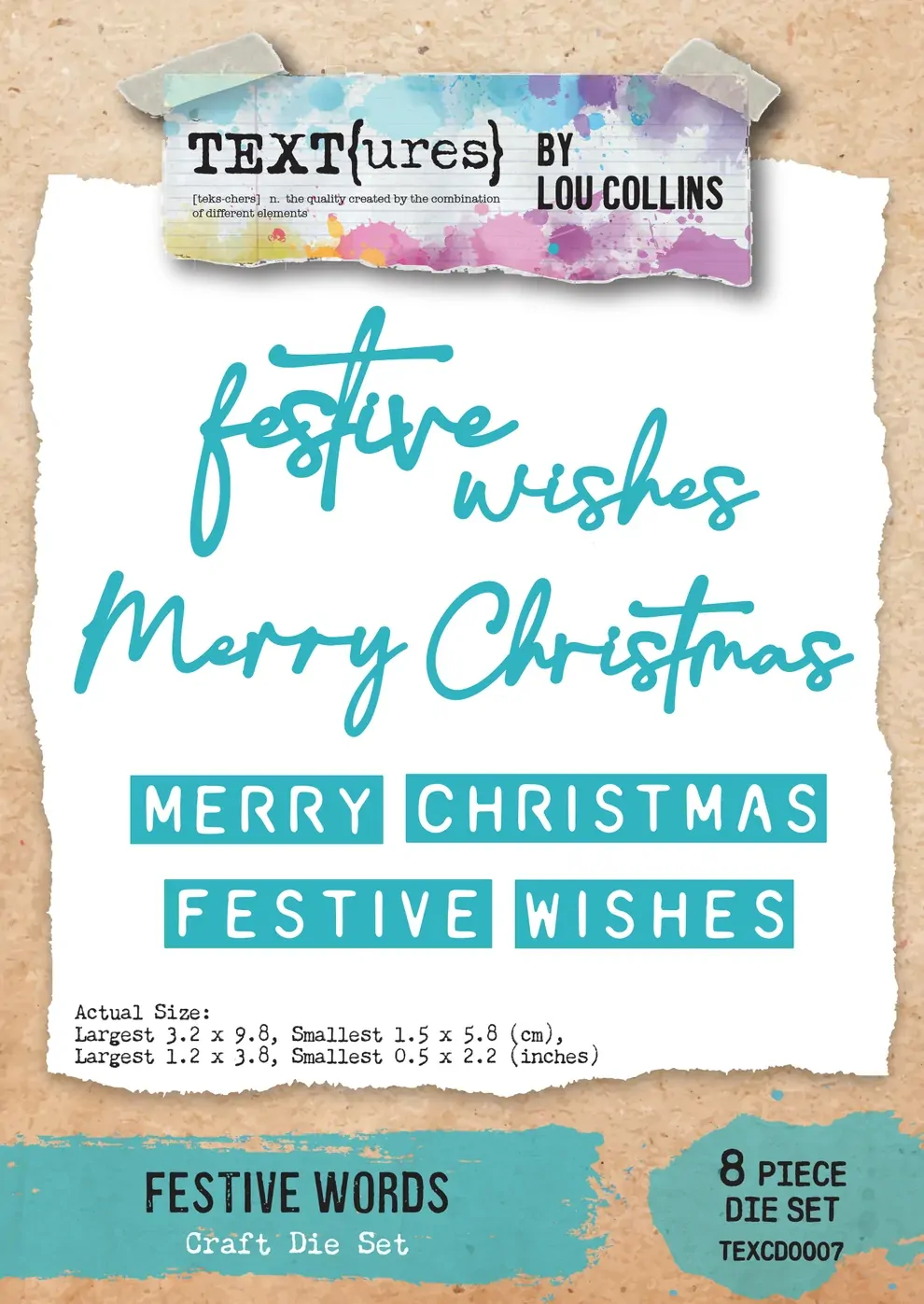 Arden Creative TEXT(ures) Festive Words Craft Die Set