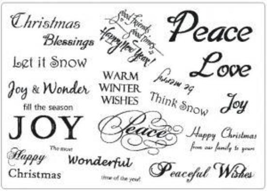 Creative Expressions Winter Greetings A5 Stamp Plate 