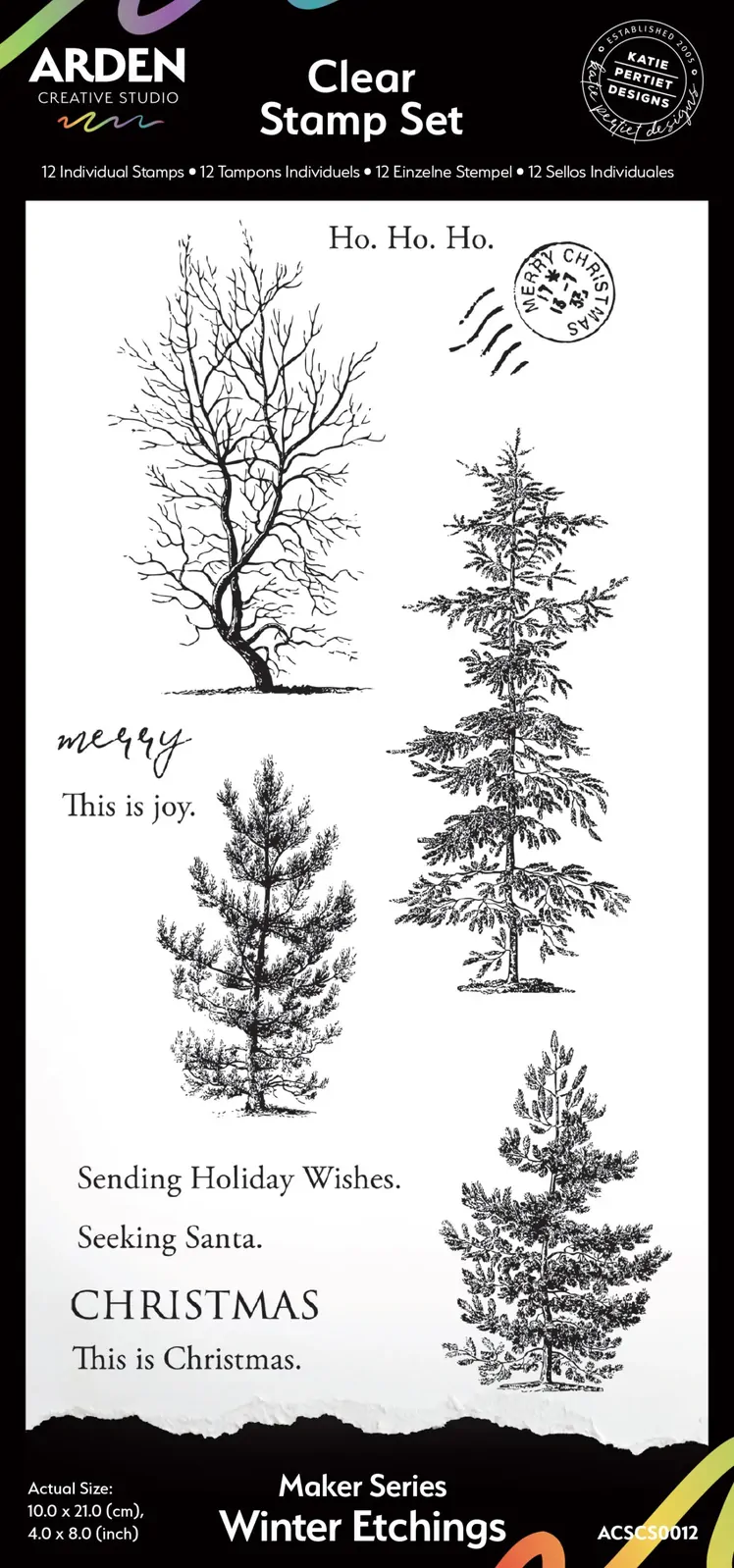 Arden Creative Clear Stamp Set - Maker Series - Winter Etchings