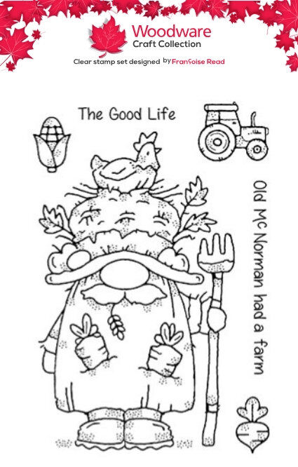 Woodware Farmer Norman A6 Clear Stamp Set by Françoise Read