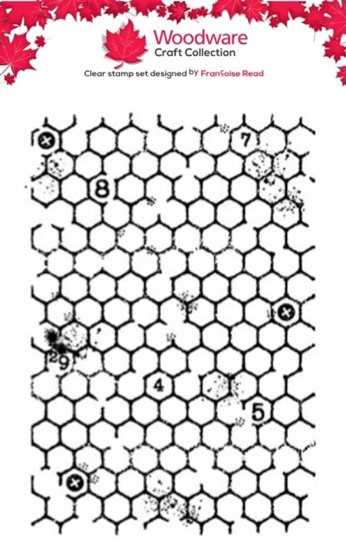 Woodware Wire Mesh A6 Clear Stamp Set by Françoise Read
