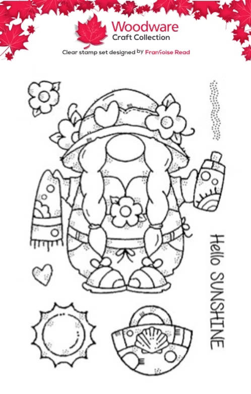 Woodware Summer Norma A6 Clear Stamp Set By Françoise Read